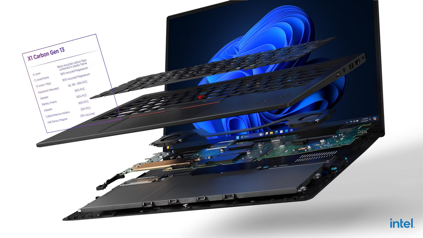 Lenovo ThinkPad X1 Carbon Gen 13 Aura Edition 14" Laptop, Intel Core Ultra 7 258V, 32GB RAM, 512GB SSD