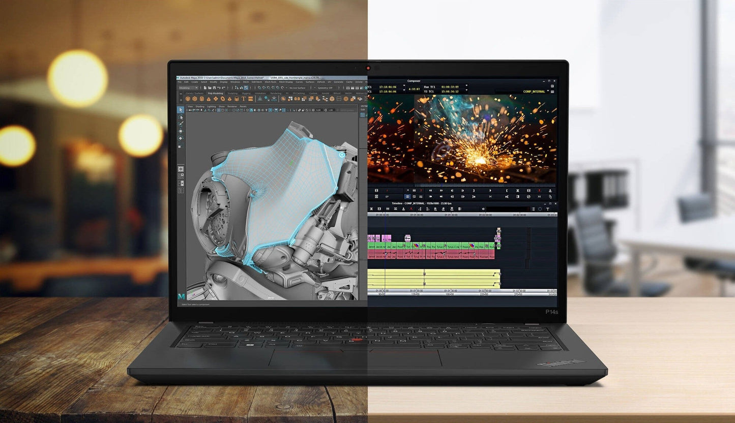 Lenovo ThinkPad P14s Gen 3 14" Mobile Workstation, Intel Core i7-1260P, NVIDIA Quadro T550, 8GB DDR4 RAM, 256GB SSD