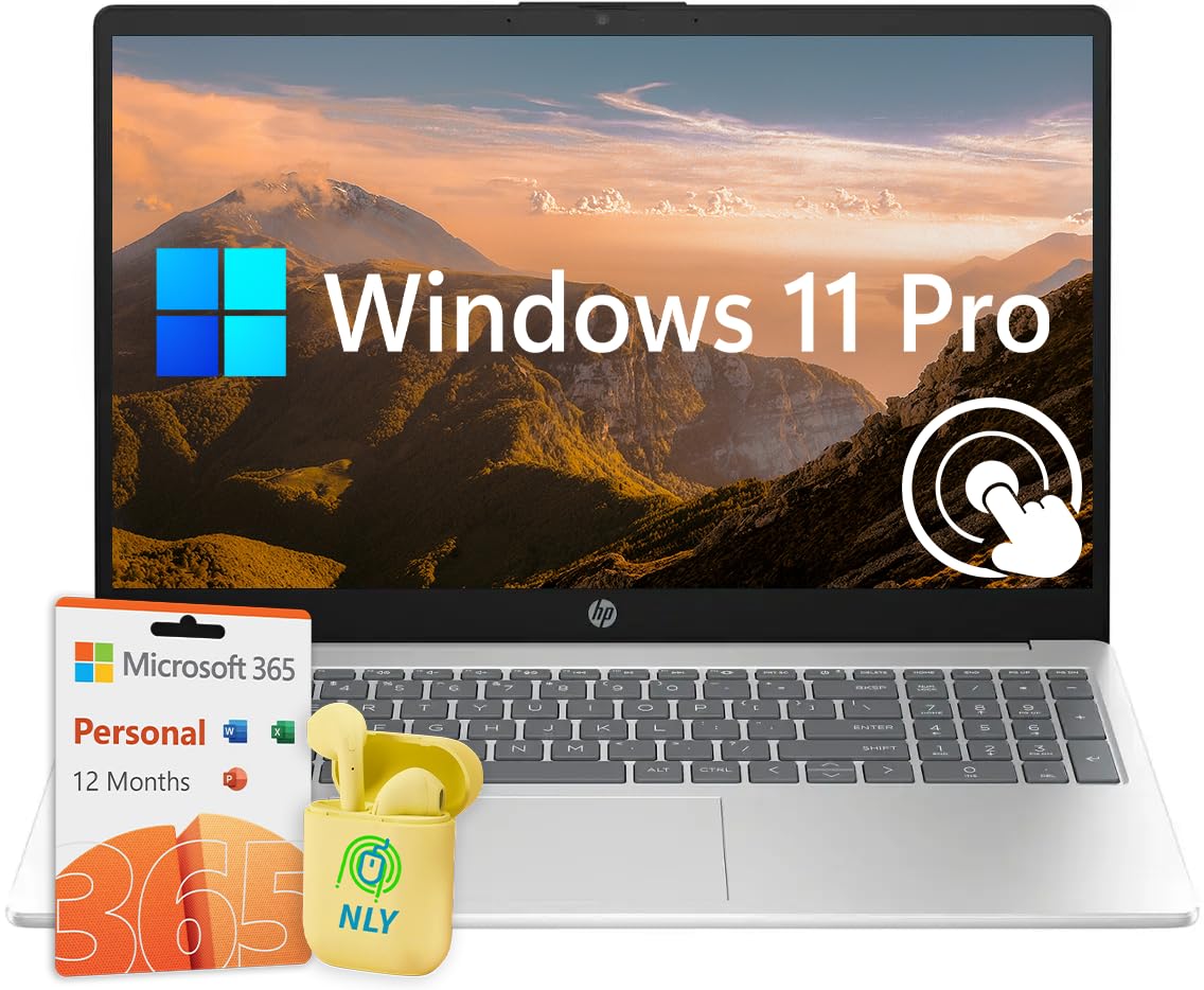 Hp Touch Screen Laptop Computer, 15.6'' Hd Led Touchscreen Laptop, Intel Core I5-1235U Processor, Windows 11 Pro Laptop 16Gb Ram