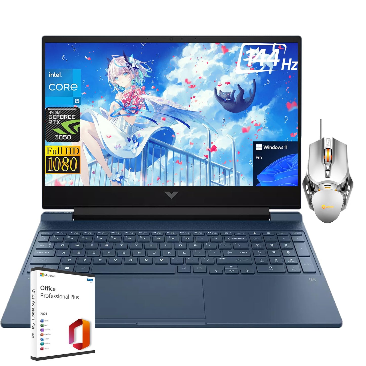 Hp 2024 Victus Gaming Laptop, 15.6'' 144 Hz Fhd Display, 8-Core I5-12450H, Rtx 3050, 32 Gb Ram, 1 Tb Ssd, Backlit Keyboard, Wind