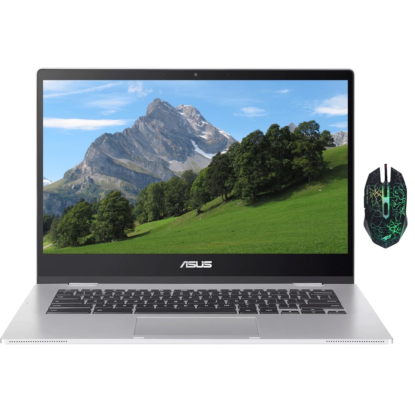 Asus Chromebook Cx1, 14'' Fhd Cx1400 Laptop, Intel Celeron N4500, 4Gb Ram, 64Gb Emmc, Wifi 6, Anti Glare, Long Battery Life, 180
