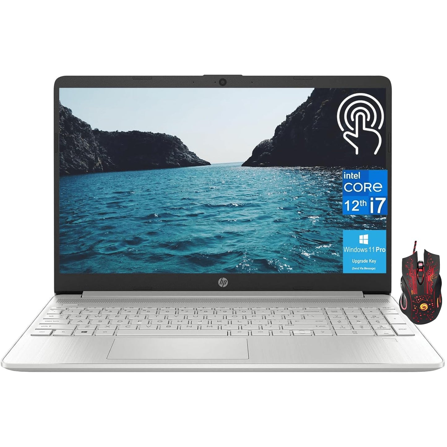 Hp Touch-Screen Laptop Computer For Business - 15.6'' Fhd Display, Cpu I7-1255U(10-Core), 64Gb Ram, 1Tb Ssd, Intel Iris Xe Graph