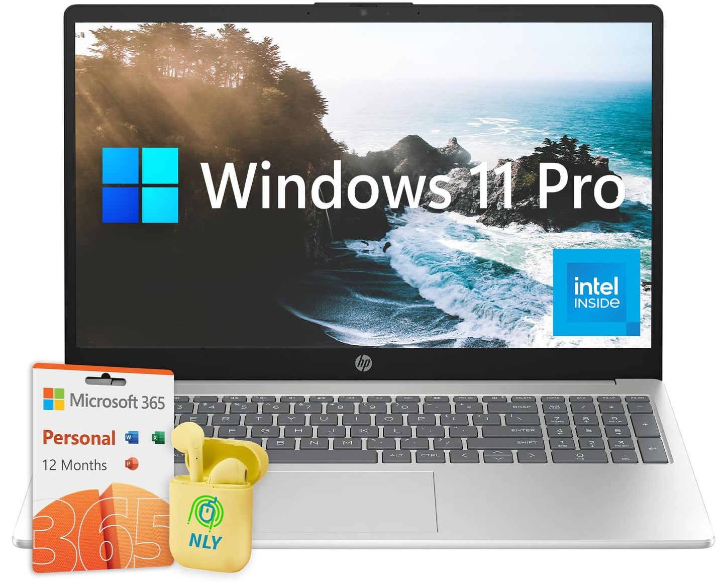 Hp Laptop, 15.6'' Fhd Ips Led, Intel Core I5-1235U, 64Gb Ram, 2Tb Ssd, Windows 11 Pro, Numeric Keypad, Nly Earphones, Silver