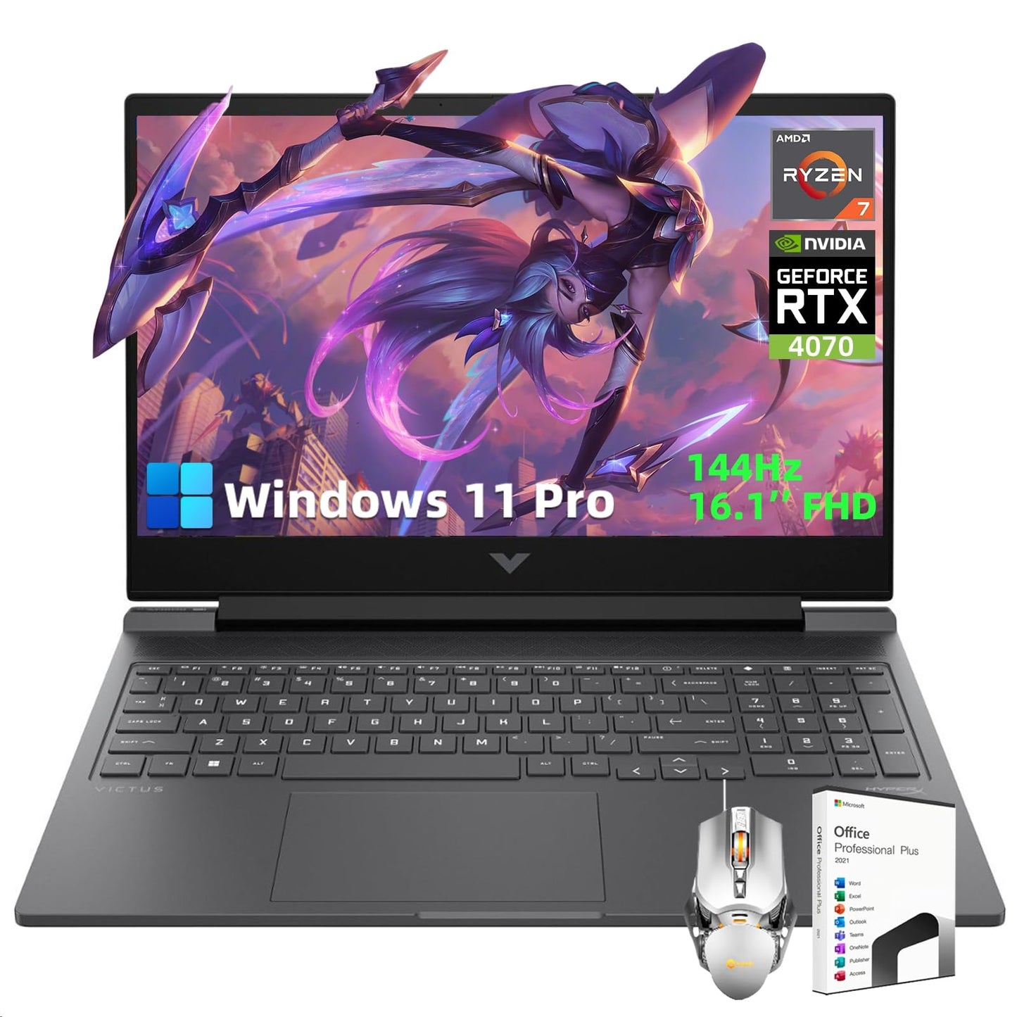 Hp Victus 16.1'' Gaming Laptop - 144Hz Display, Amd Ryzen 7-8845Hs(8-Core), Nvidia Geforce Rtx 4070, 32Gb Ddr5, 1Tb Ssd, Backlit