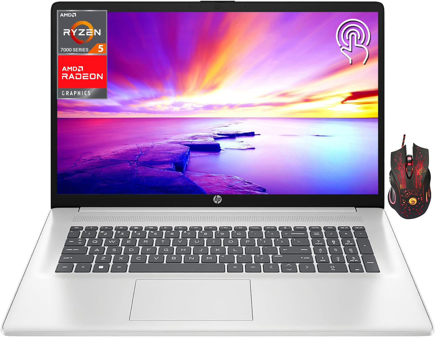 Hp 2024 Newest 17.3'' Hd+ Touchscreen Laptop, For Business & Students, Amd Ryzen 5 7530U (Beats I7-1165G7), 32 Gb Ram, 1 Tb Ssd,