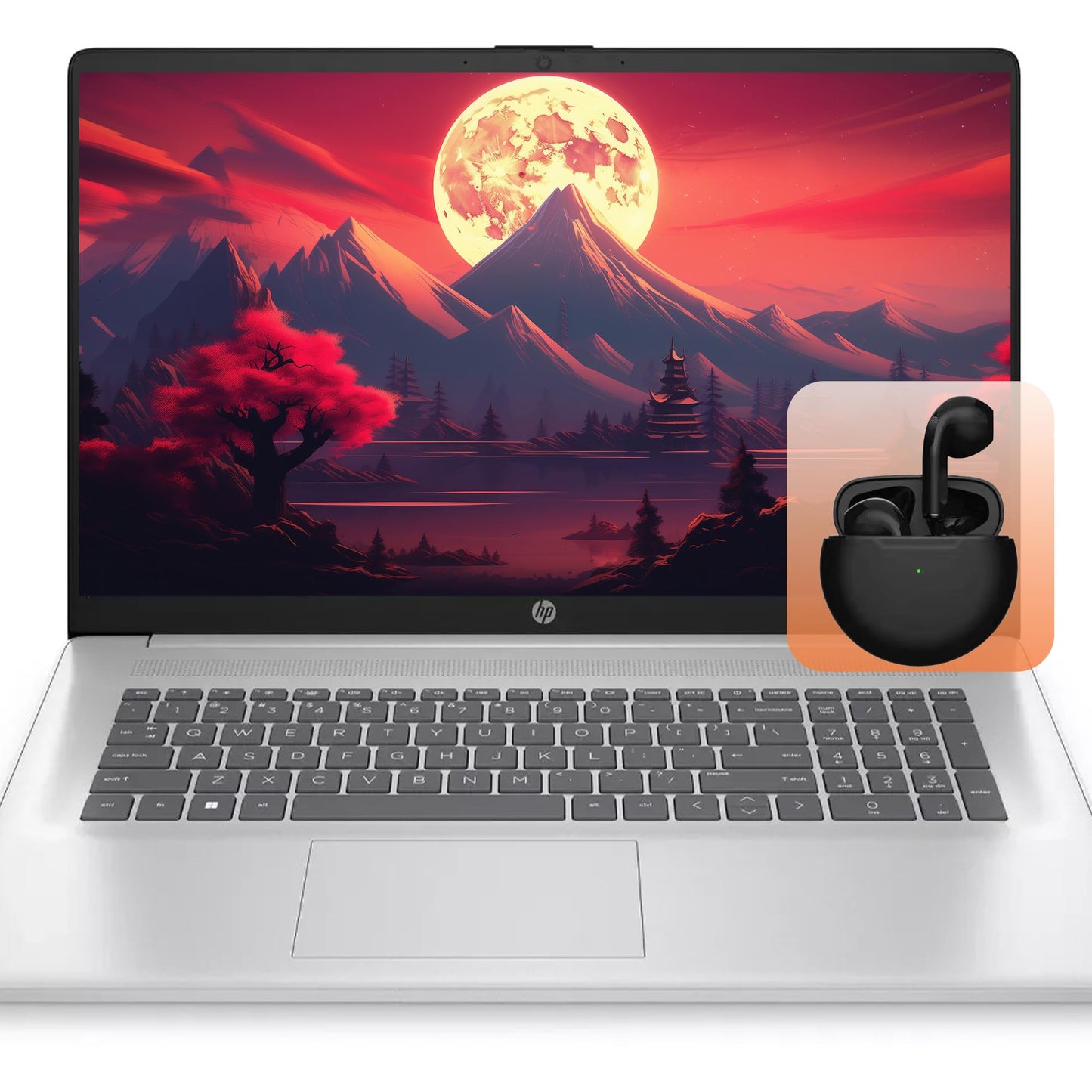 Hp Laptop With Wireless Earbuds, 17.3'' Full Hd Display, 64Gb Ram, 1Tb Ssd With 128Gb Protable Drive, Amd 6-Core Ryzen 5 Process