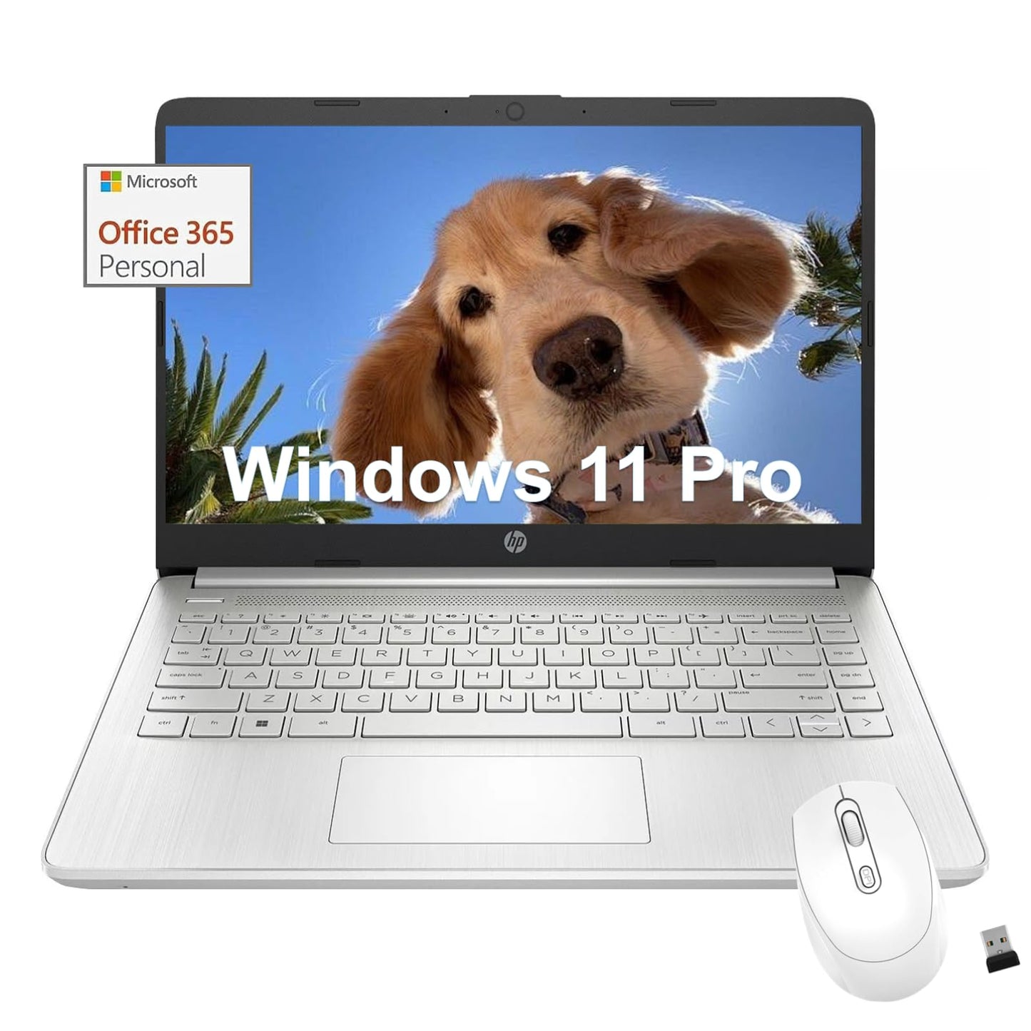 Hp 14'' Ultral Light Laptop - 1 Year Office 365, Intel Quad-Core N5030, 32Gb Ram, 1Tb Ssd, Windows 11 Pro, Intel Uhd Graphics, W