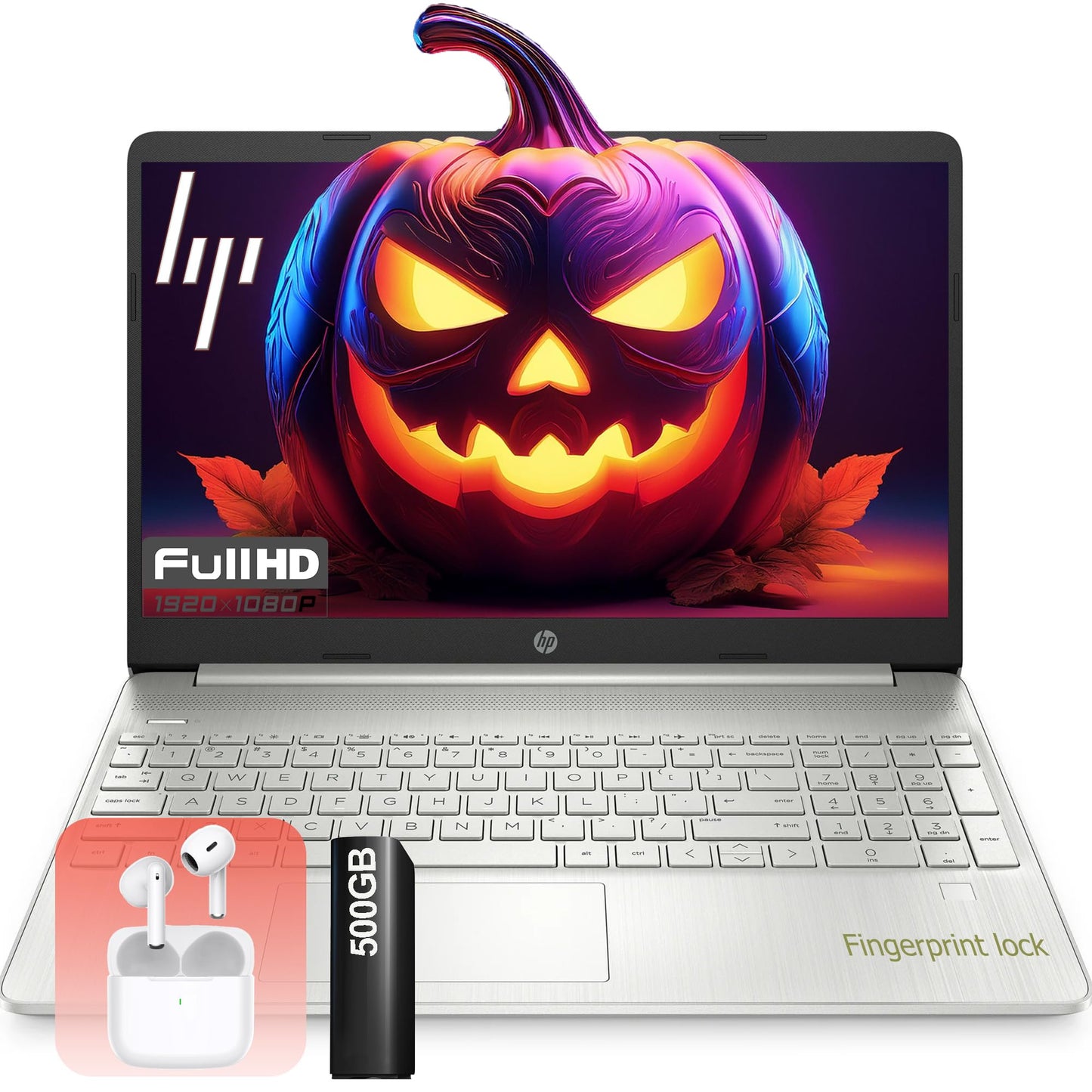 Hp Pavilion Laptop With Wireless Earbuds, Full Hd Display 32Gb Ram, 1.5Tb Storage(1Tb Ssd Onboard+ 500Gb Portable Drive), Intel