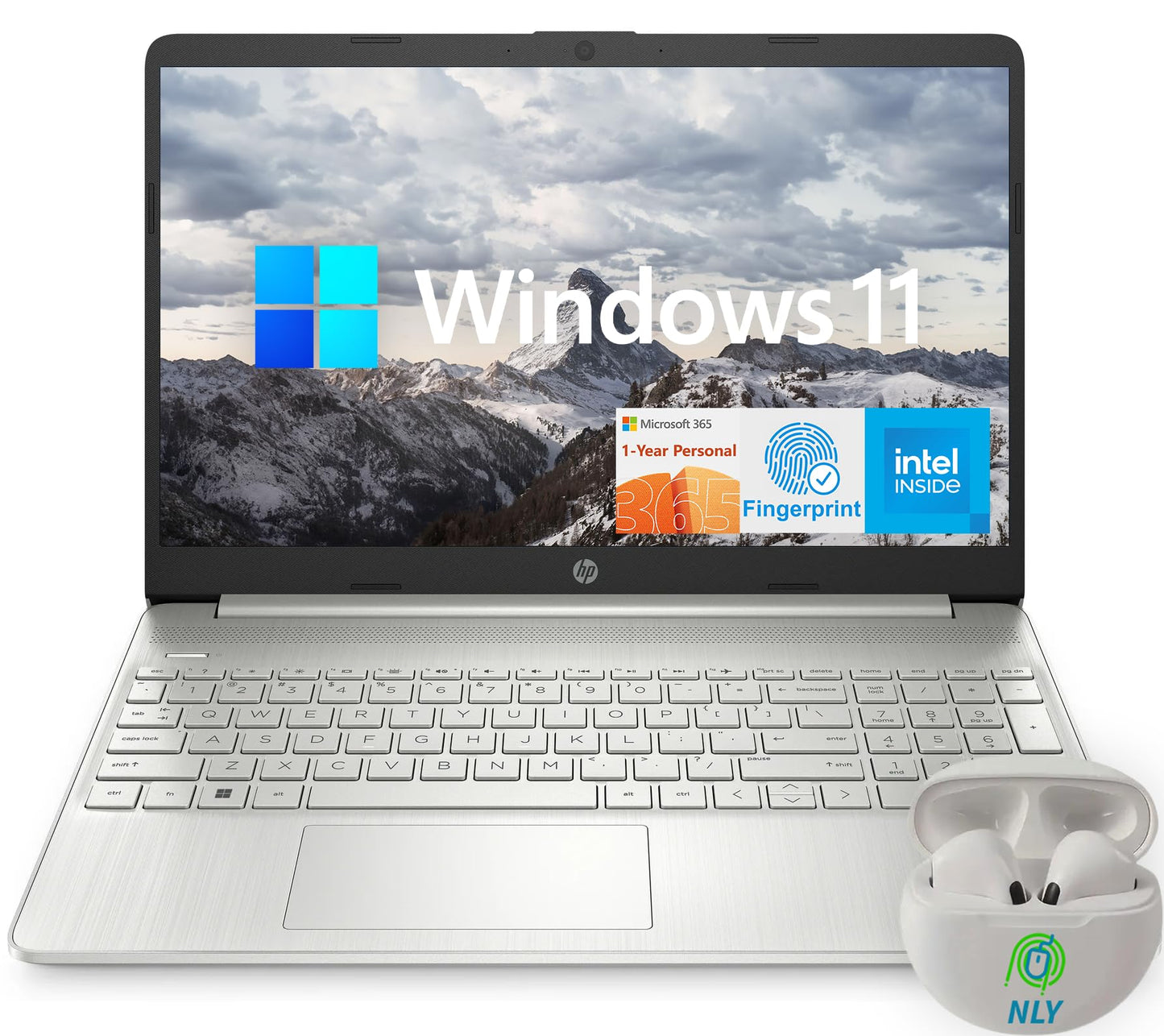 Hp 15.6'' Laptop Computer With 1-Year Microsoft Office 365, Full Hd Display Laptop 16Gb Ram, 1Tb Ssd, Intel Core I3-1215U Hexa-C