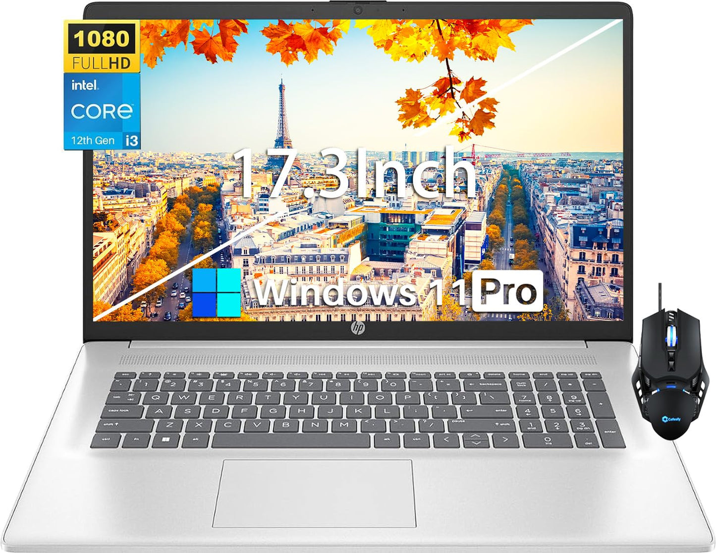 Hp 17 Business Laptop, 17.3 Fhd Display, 12Th Gen Core I3 1215U Processor, 64 Gb Ram, 2 Tb Ssd, Intel Uhd Graphics, Anti-Glar