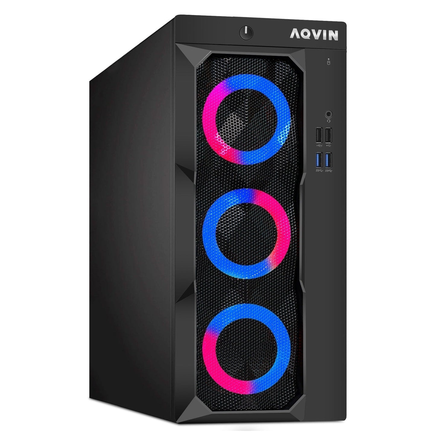 Gaming PC AQVIN Computer Tower PC, 27-inch Curved Gaming Monitor, Intel Core i7 - 6th/ 7th CPU, 32GB DDR4 RAM, 1TB SSD, RX 550/GTX1630/1050Ti/1650 HDMI, Windows 10 Pro, WIFI - Refurbished