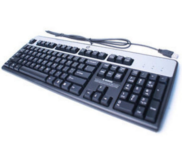 HP 434821-087 keyboard Office USB Black, Silver