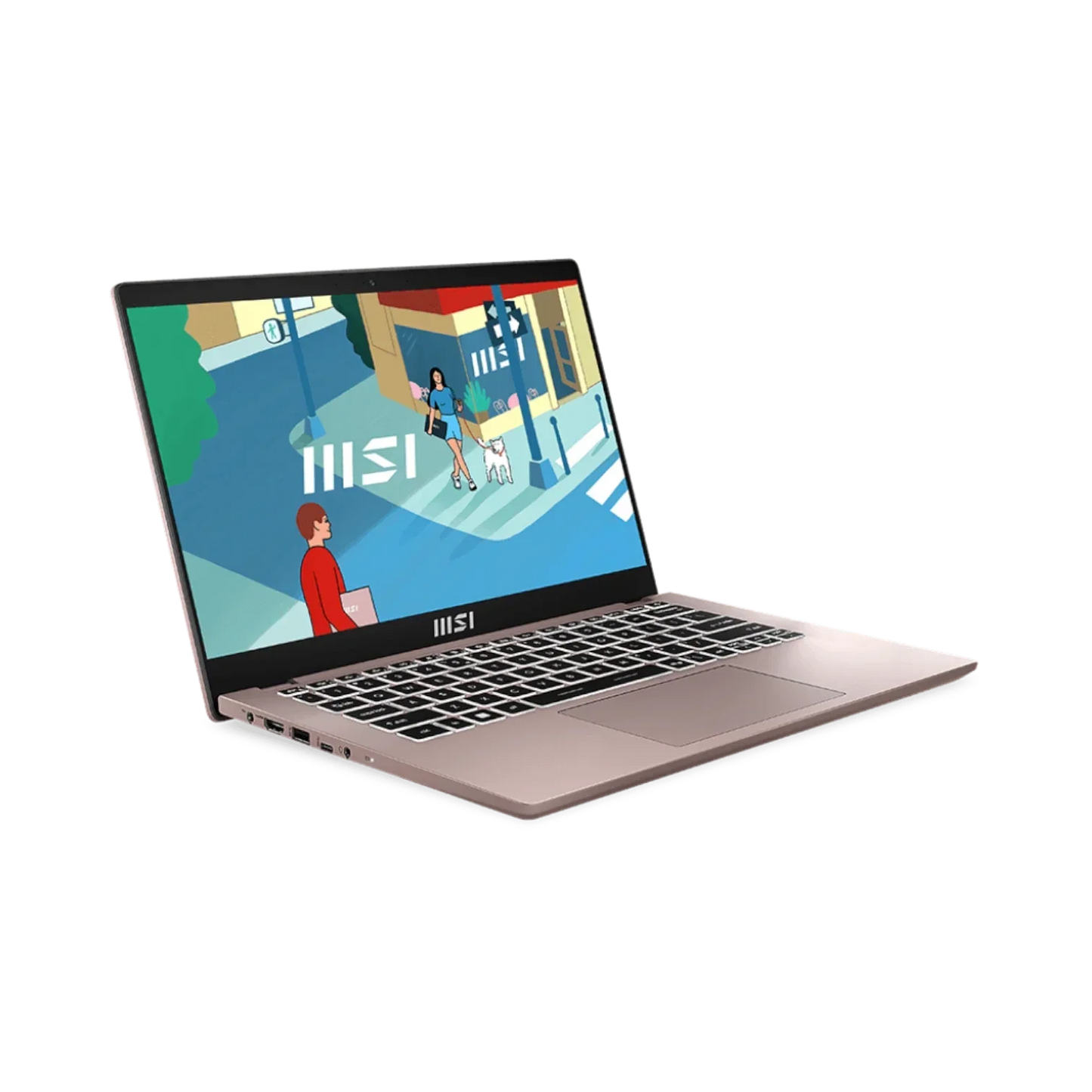 MSI 14" Modern 14 C13M Laptop, Intel Core i5-1335U, 16GB RAM, 512GB SSD (Beige Rose)