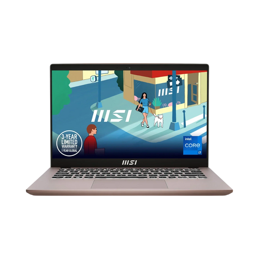 MSI 14" Modern 14 C13M Laptop, Intel Core i5-1335U, 16GB RAM, 512GB SSD (Beige Rose)