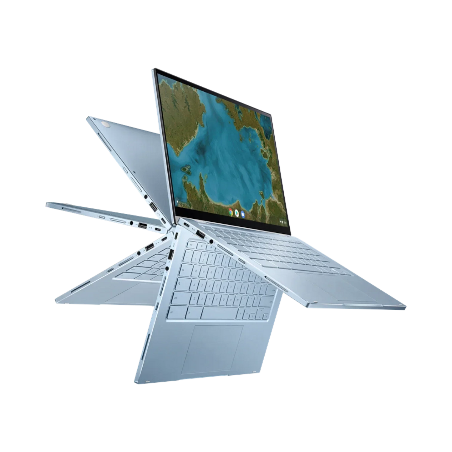 ASUS Chromebook Flip C433 14" Touch Notebook, Intel Core m3-8100Y, 4GB RAM, 64GB eMMC