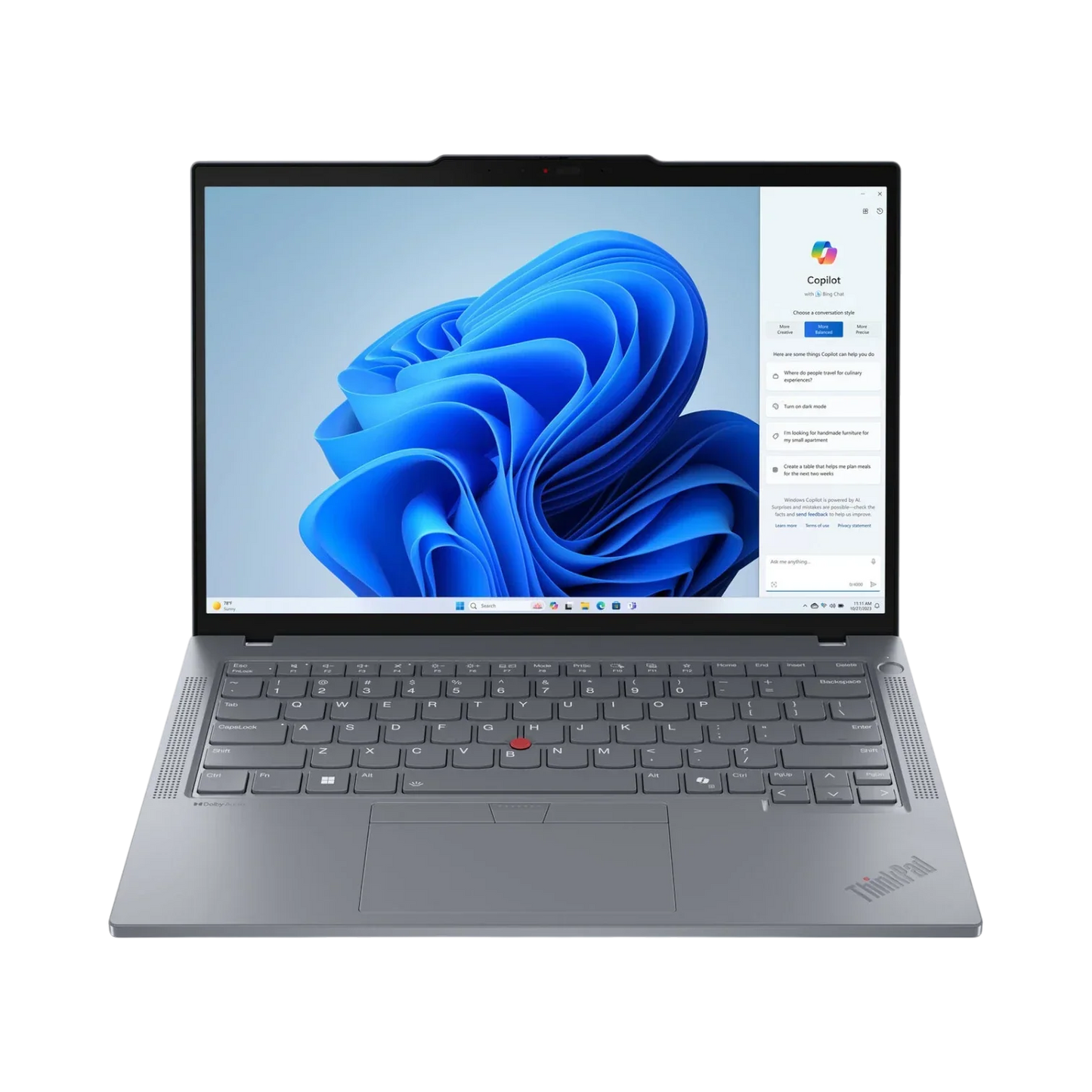 Lenovo ThinkPad T14 Gen 5 14" Laptop, Intel Core Ultra 7 155U, 16GB DDR5 RAM, 512GB SSD (Gray)