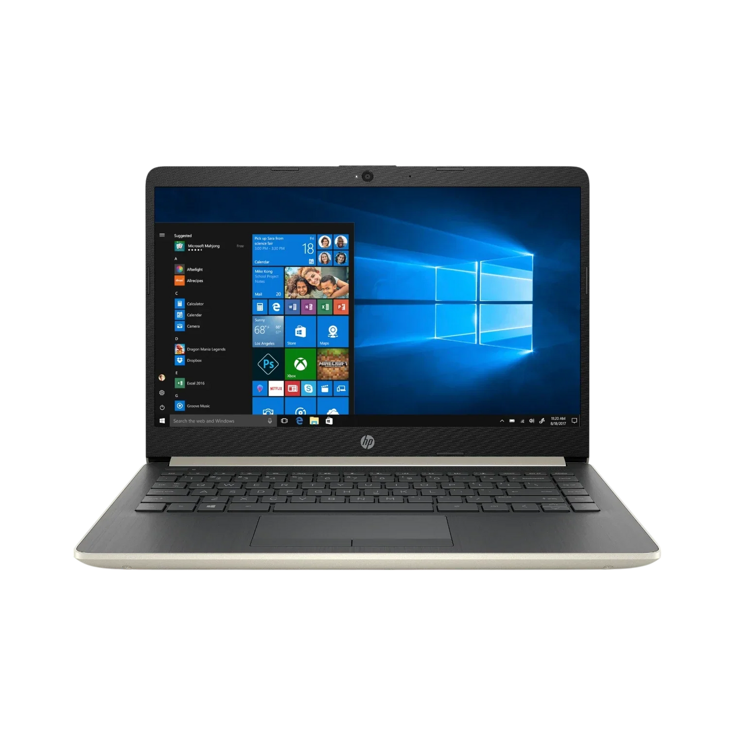 HP 14-cf0006dx 14" Laptop, Intel Core i3-7100U, 4GB DDR4 RAM, 128GB SSD