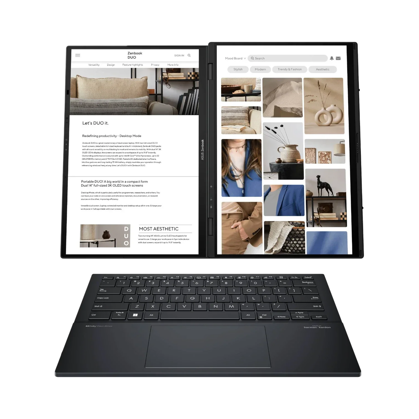 ASUS Zenbook DUO UX8406 14" Multi-Touch Notebook, Intel Core Ultra 9 185H, 32GB RAM, 1TB SSD