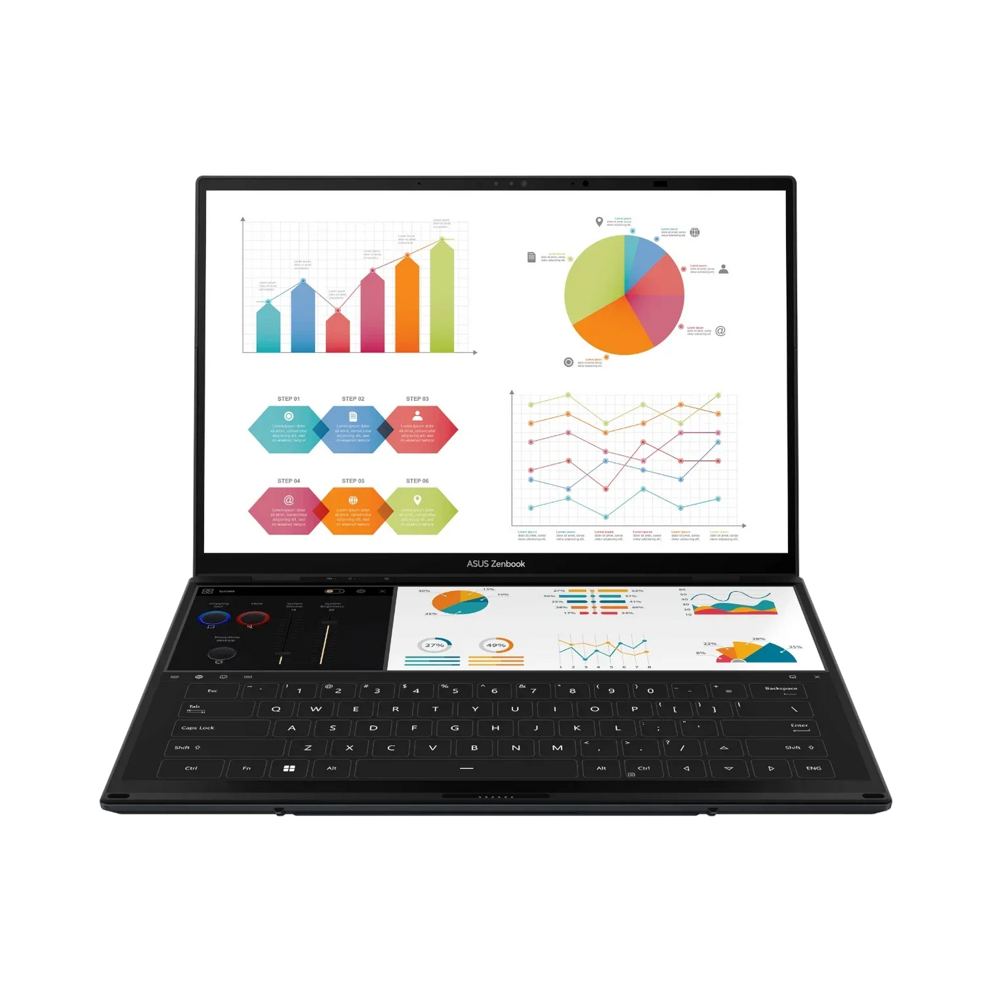 ASUS Zenbook DUO UX8406 14" Multi-Touch Notebook, Intel Core Ultra 9 185H, 32GB RAM, 1TB SSD