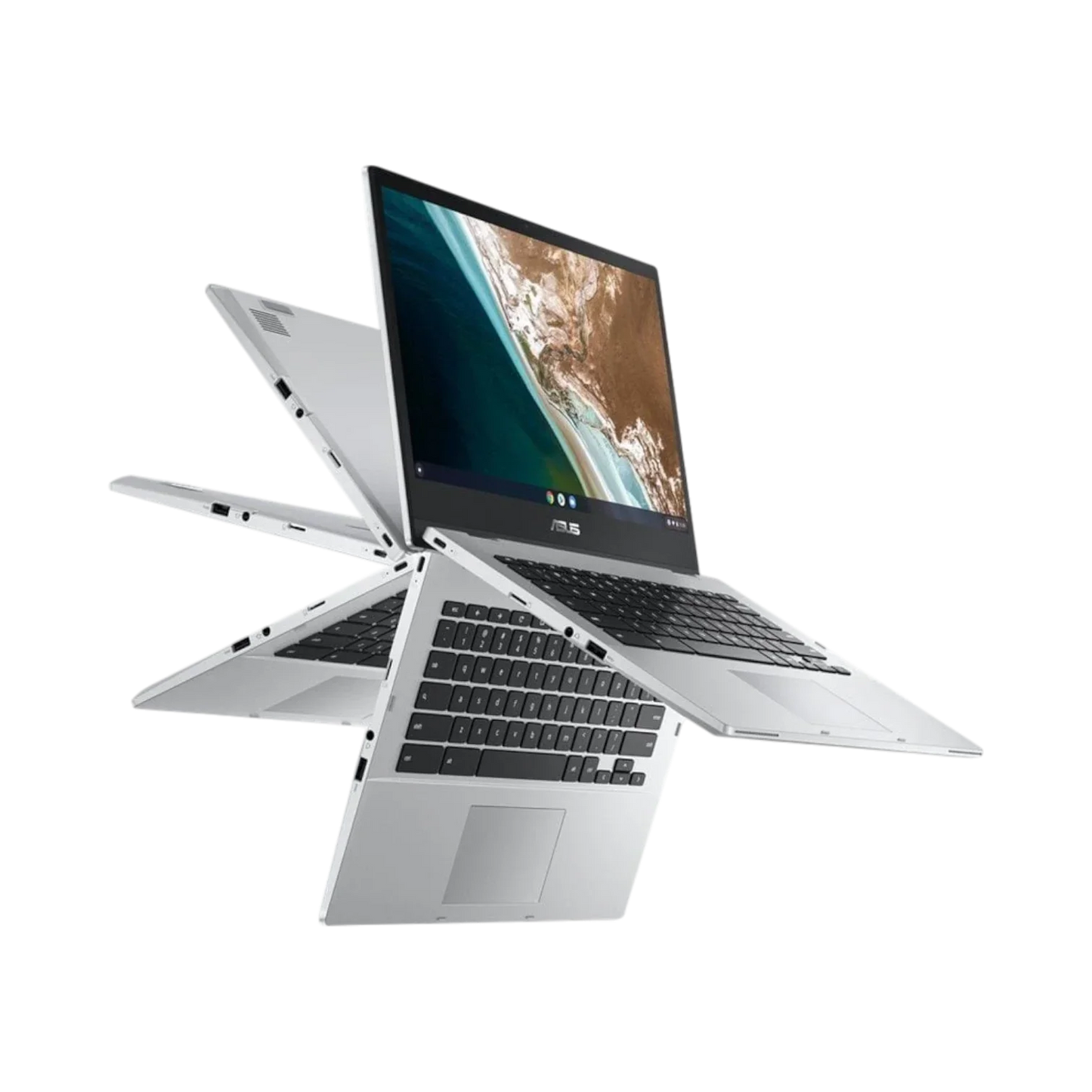 ASUS Chromebook CX1 14" 2-in-1 Laptop, Intel Celeron N4500, 8GB RAM, 64GB eMMC