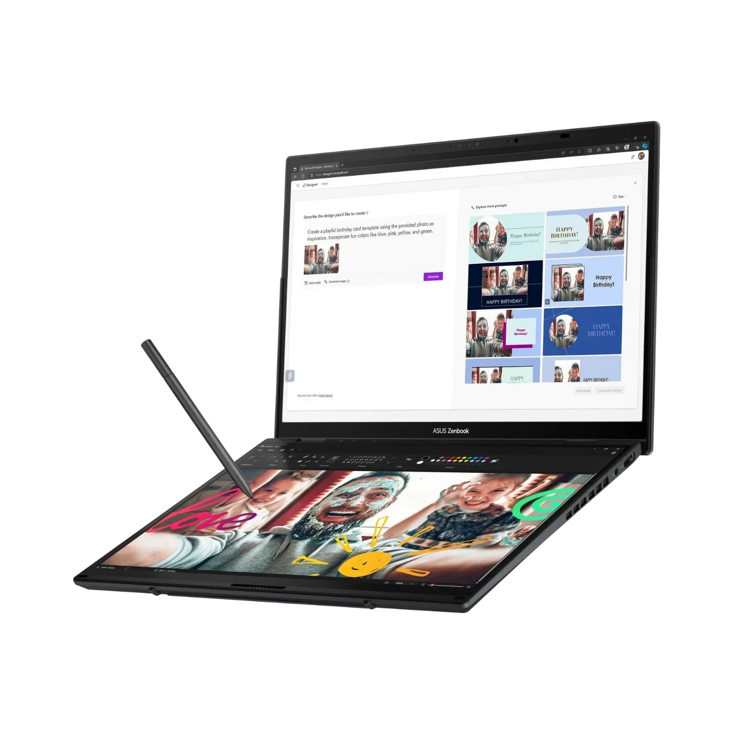 ASUS Zenbook Duo UX8406CA 14" Multi-Touch Laptop, Intel Core Ultra 7 255H, 32GB RAM, 1TB SSD