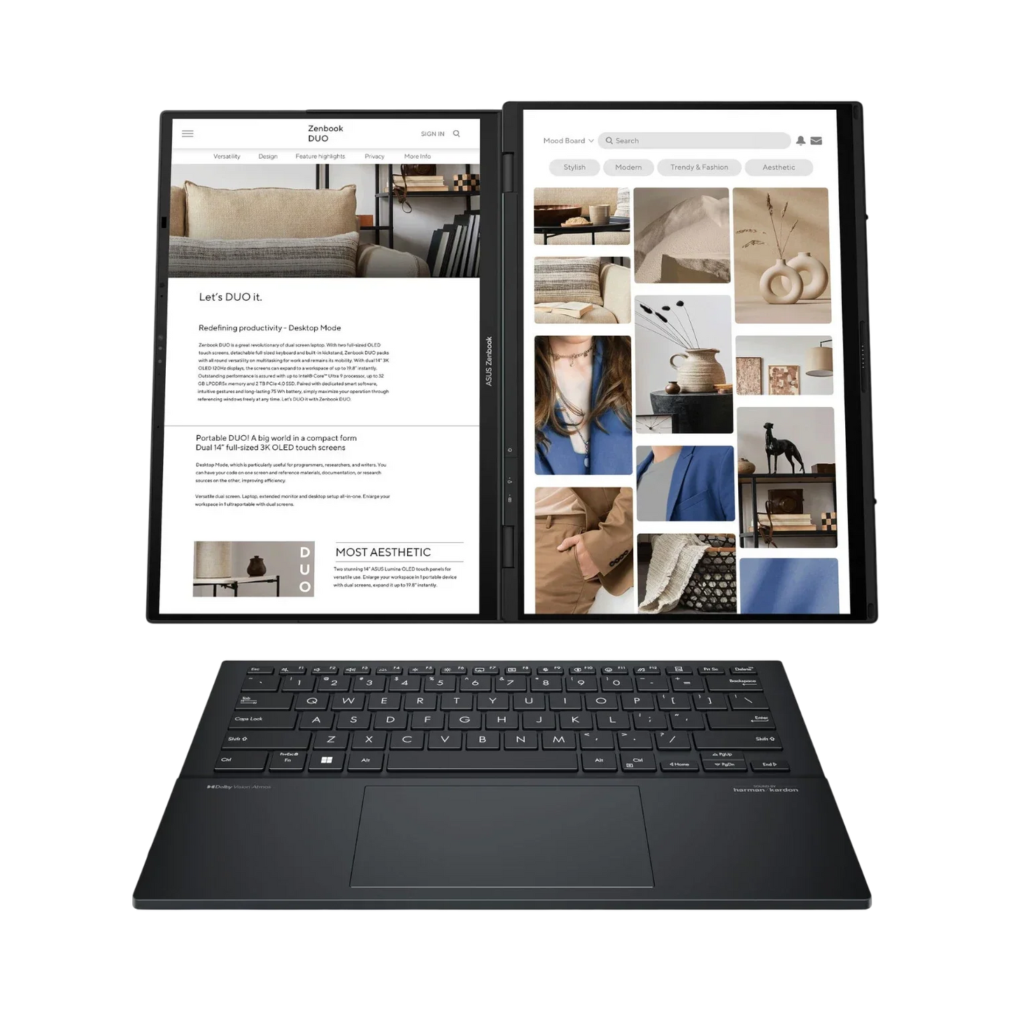 ASUS Zenbook Duo UX8406CA 14" Multi-Touch Laptop, Intel Core Ultra 7 255H, 32GB RAM, 1TB SSD