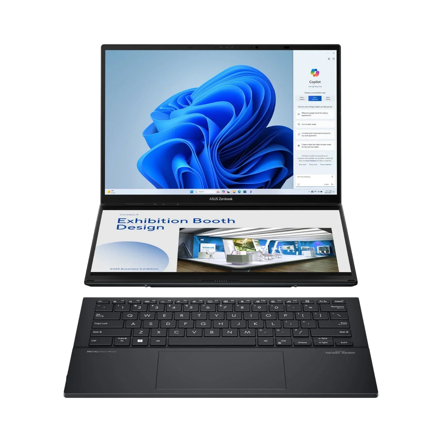 ASUS Zenbook Duo UX8406CA 14" Multi-Touch Laptop, Intel Core Ultra 7 255H, 32GB RAM, 1TB SSD