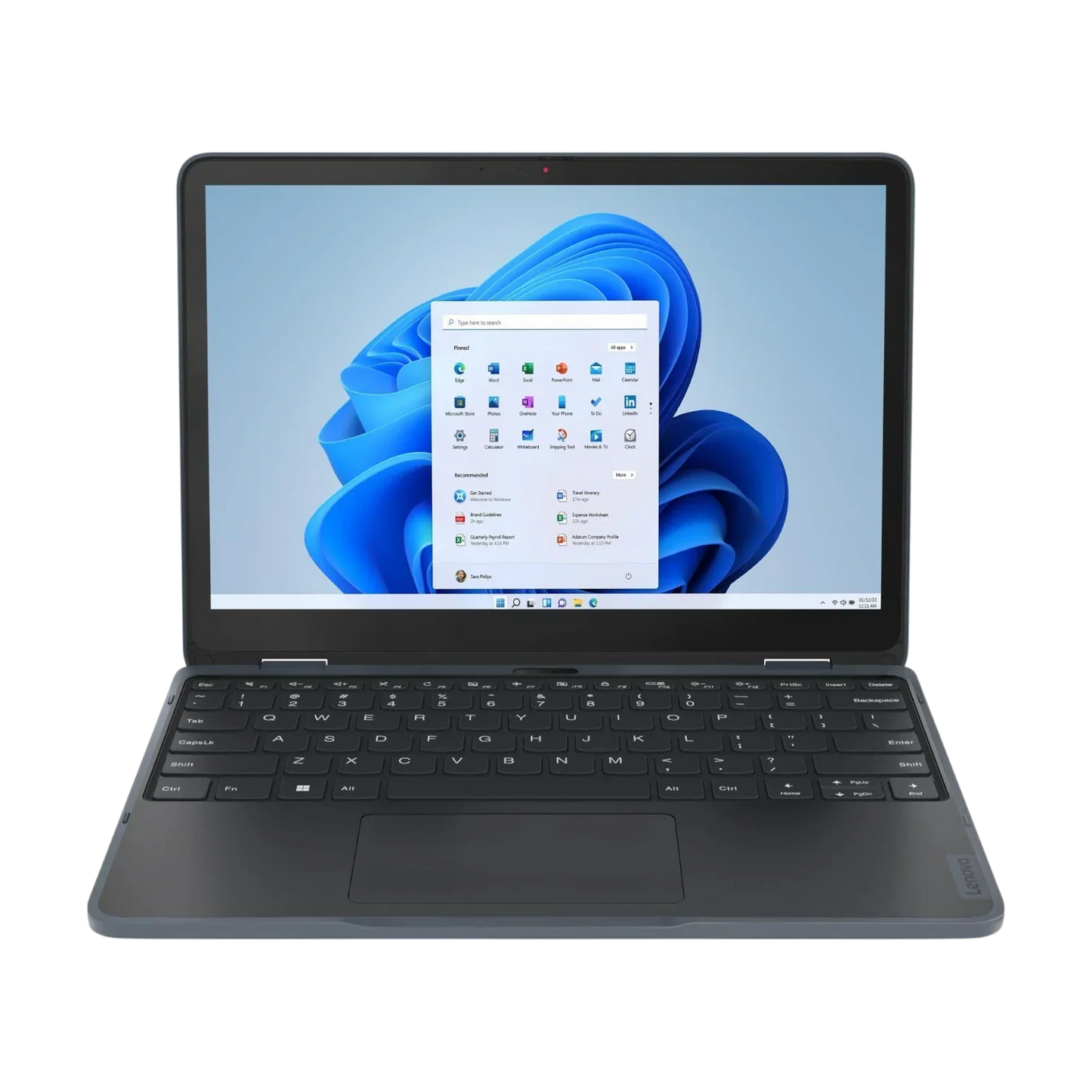 Lenovo 500w Yoga Gen 4 12.2" Convertible 2 in 1 Notebook, Intel N100, 4GB RAM, 128GB SSD