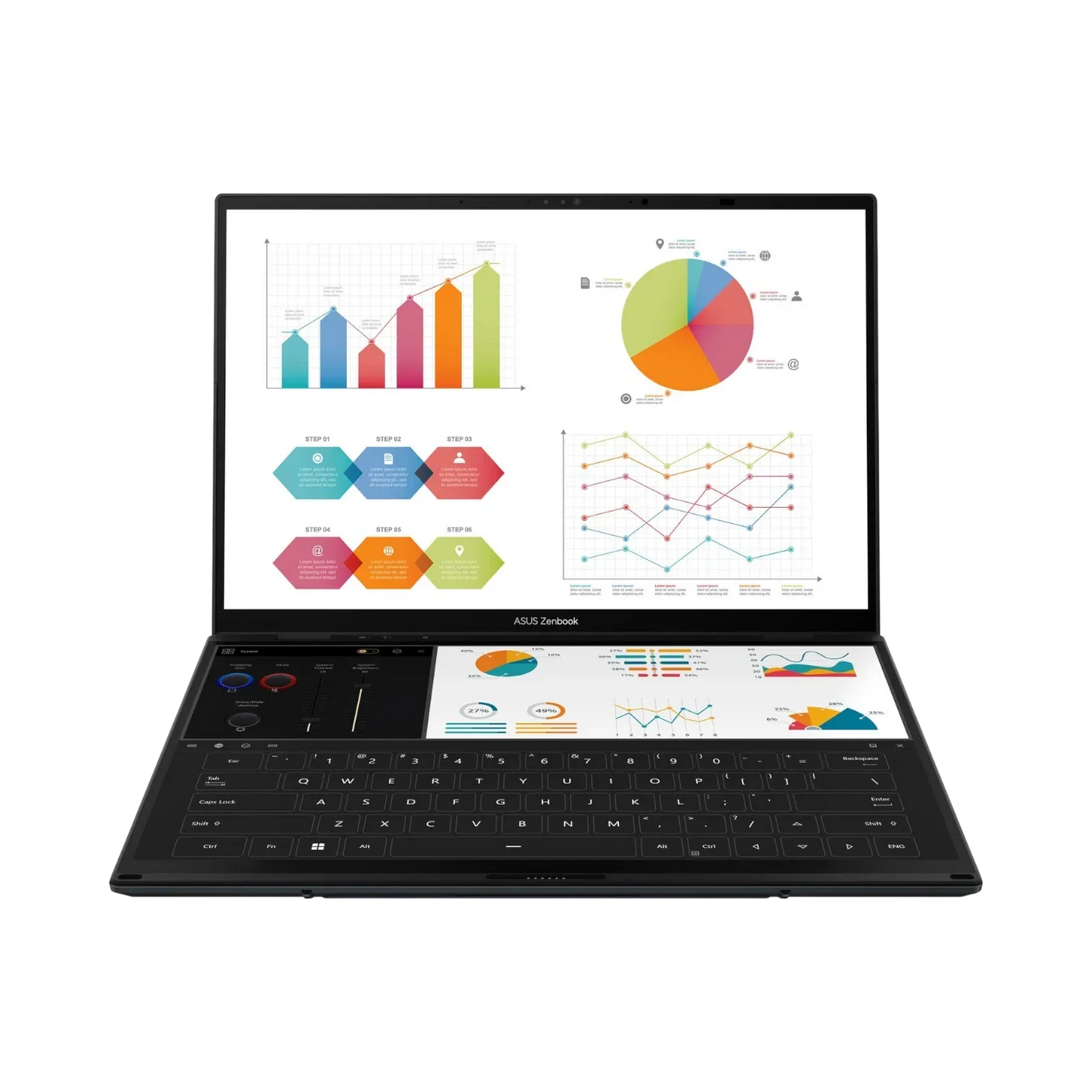 ASUS Zenbook Duo UX8406CA 14" Multi-Touch Laptop, Intel Core Ultra 9 285H, 32GB RAM, 1TB SSD