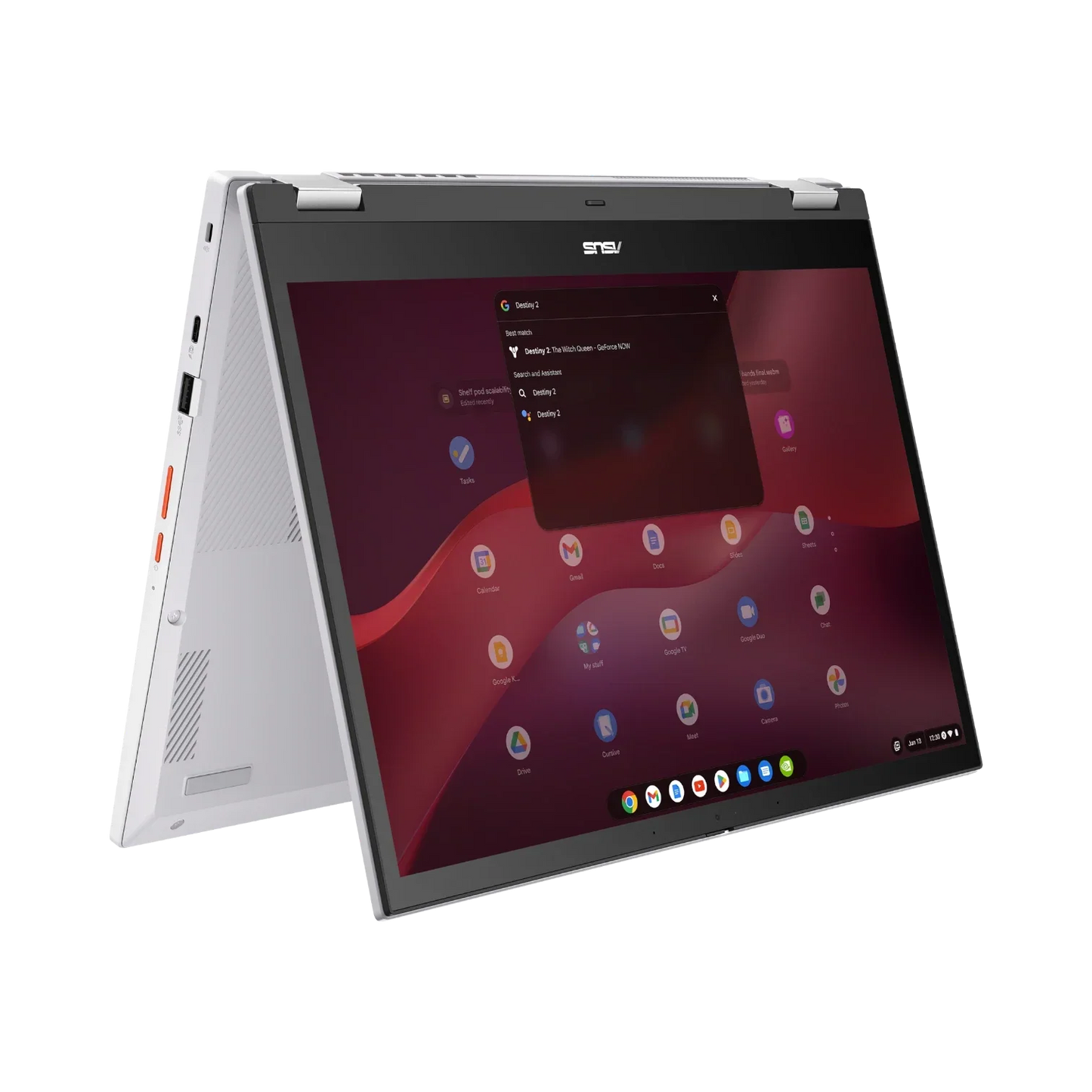 ASUS Chromebook Vibe Flip CX34 14" Multi-Touch 2-in-1 Laptop, Intel Core i5-1235U, 8GB RAM, 256GB SSD (Pearl White)