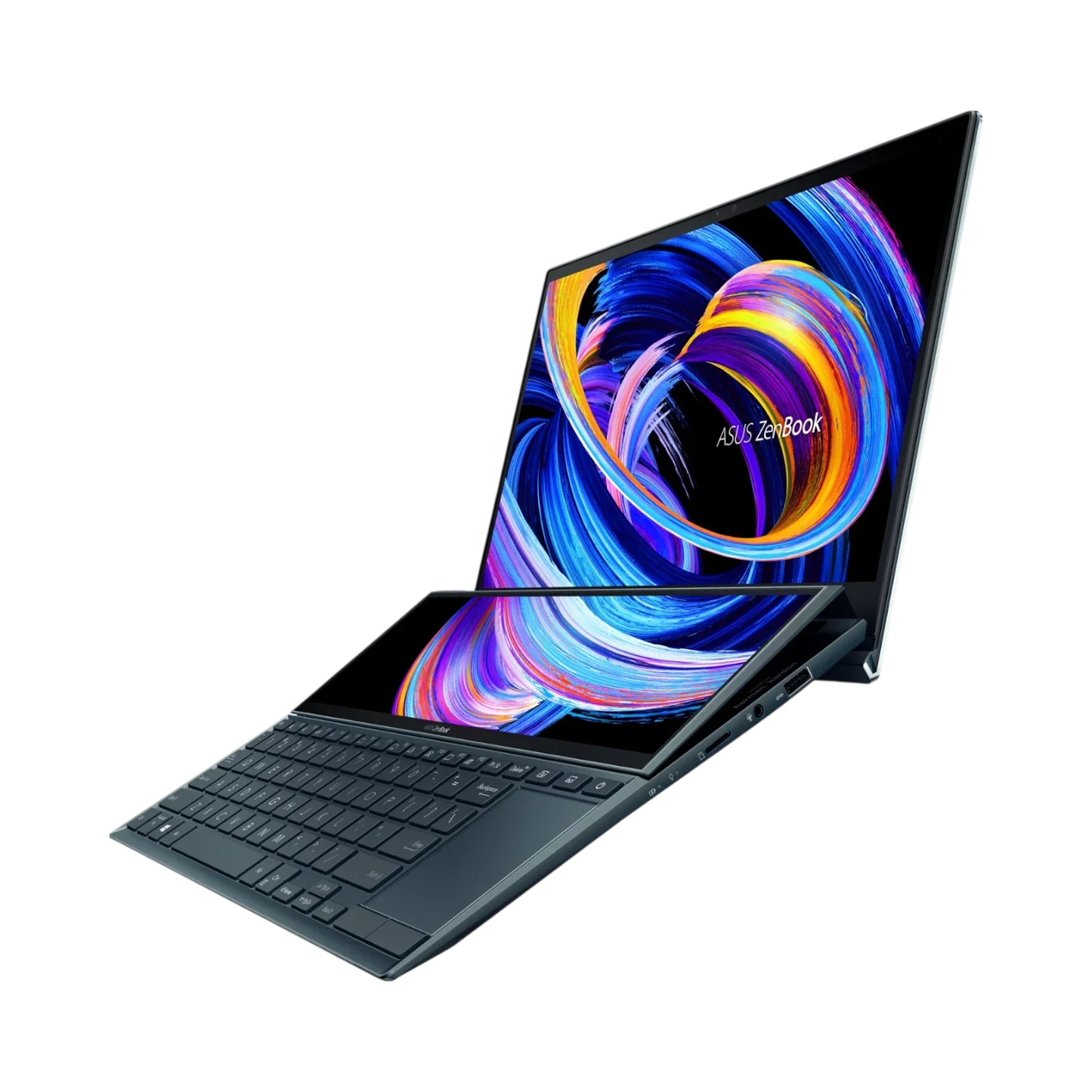 ASUS ZenBook Duo 14 UX482 14" Laptop, Intel Core i7-1195G7, 8GB RAM, 512GB SSD (Celestial Blue)