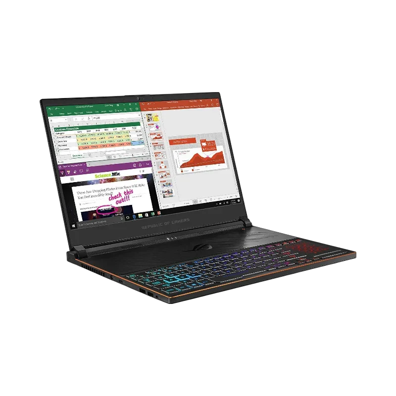 ASUS ROG Zephyrus S Ultra Slim 15.6" Gaming Laptop, Intel Core i7-9750H, NVIDIA RTX 2070, 16GB DDR4 RAM, 512GB SSD