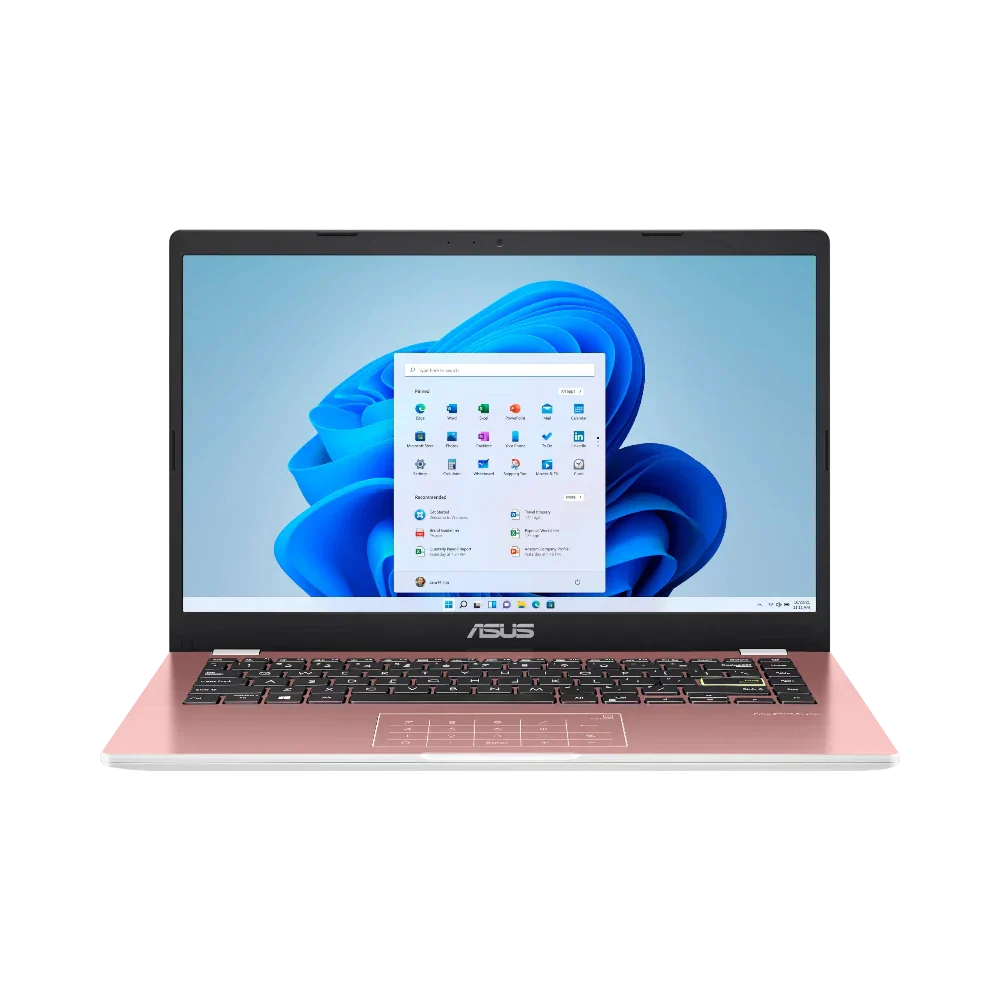 ASUS E410 14" Laptop, Intel Celeron N4020, 4GB RAM, 64GB eMMC (Rose Gold)