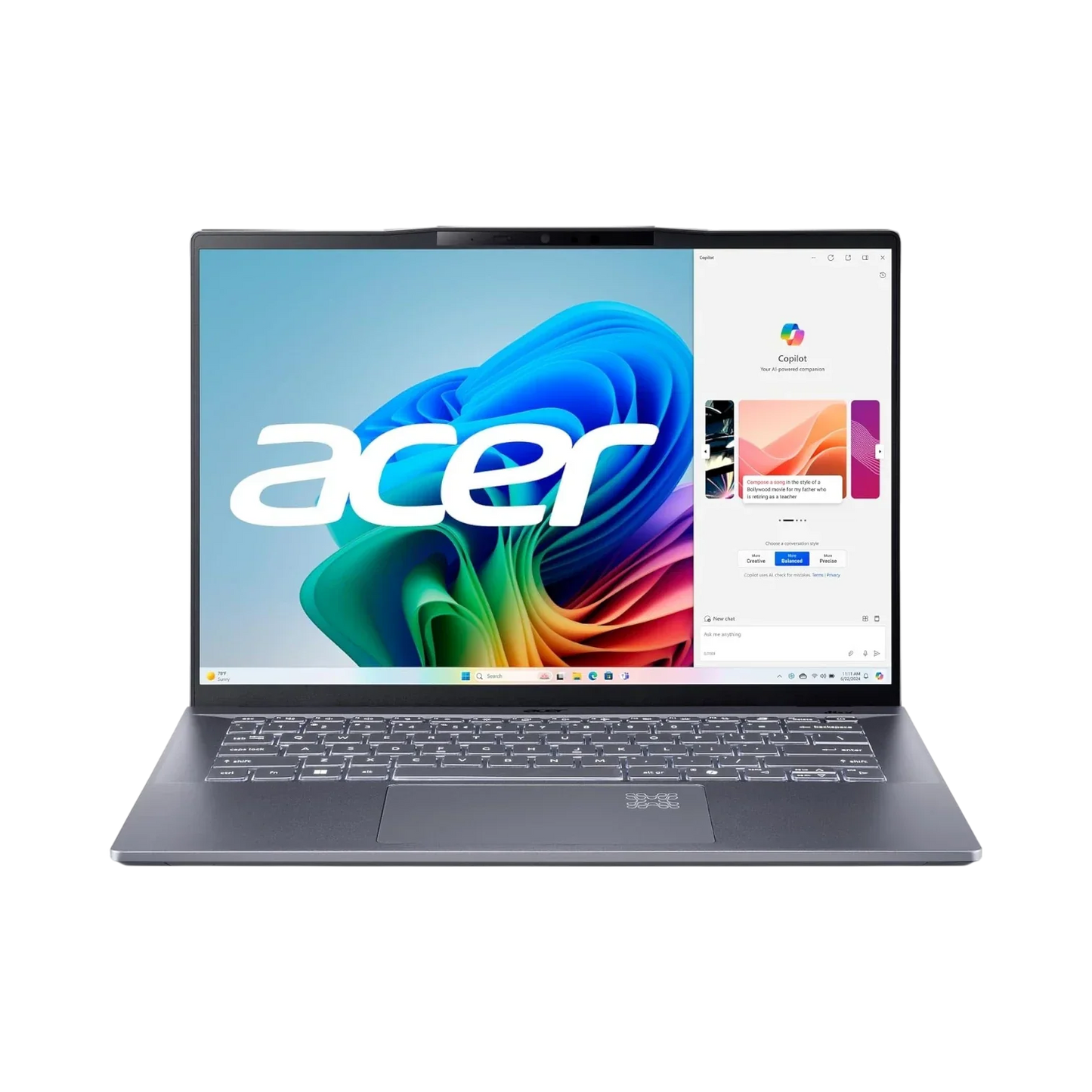 Acer Swift 14 AI Copilot+ 14.5" Touchscreen Laptop, Snapdragon X Plus, 16GB RAM, 1TB SSD