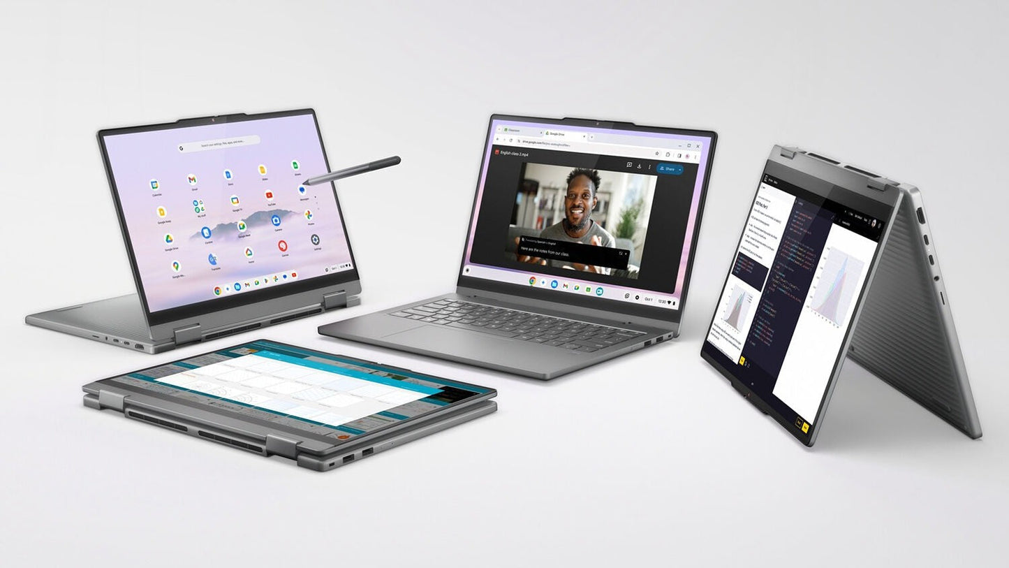 Lenovo Chromebook Plus 14" 2-in-1 Notebook, Intel Core 5 120U, 8GB RAM, 256GB SSD