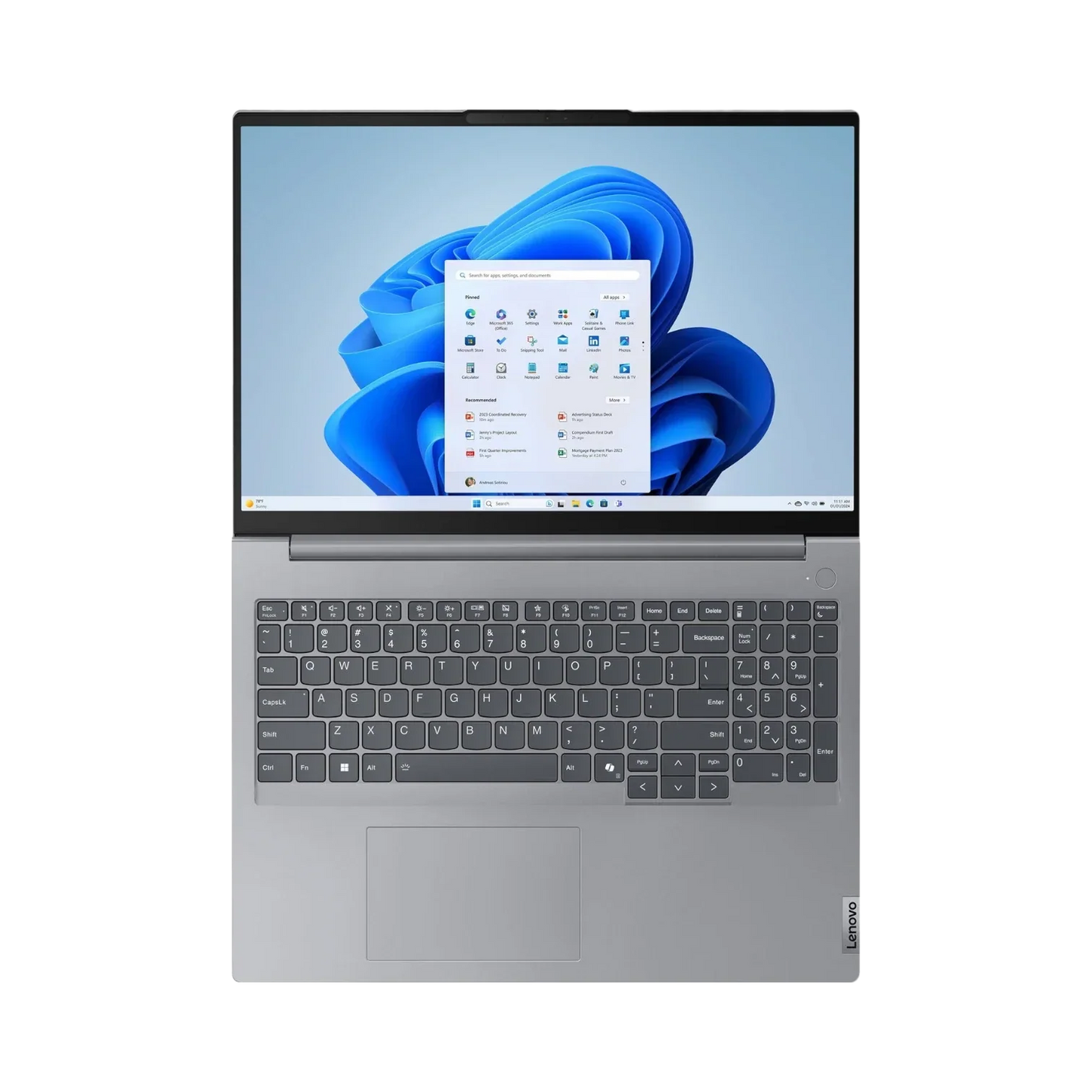 Lenovo ThinkBook 16 G7 ARP 16" Laptop, AMD Ryzen 5 7535HS, 16GB DDR5 RAM, 512GB SSD (Arctic Gray)