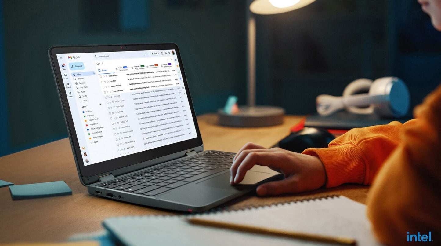 Lenovo 500e Yoga Gen 4 12.2" 2-in-1 Multi-Touch Chromebook, Intel N100, 8GB RAM, 64GB eMMC (Wi-Fi Only)
