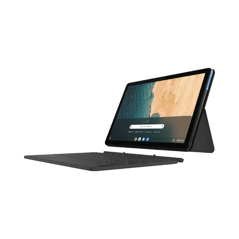 Lenovo IdeaPad Duet 10.1" Multi-Touch 2-in-1 Chromebook, MediaTek Helio P60T, 4GB RAM, 64GB eMMC (Ice Blue & Iron Gray)