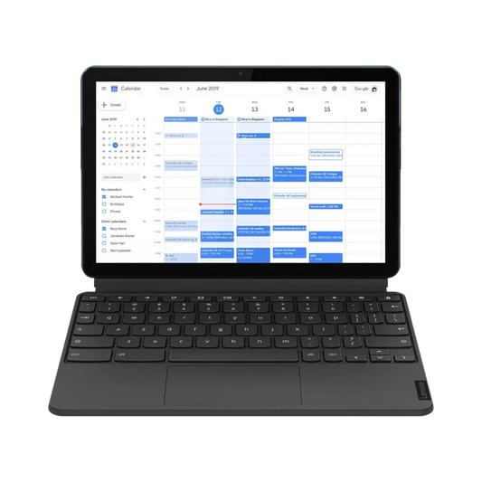 Lenovo IdeaPad Duet 10.1" Multi-Touch 2-in-1 Chromebook, MediaTek Helio P60T, 4GB RAM, 64GB eMMC (Ice Blue & Iron Gray)