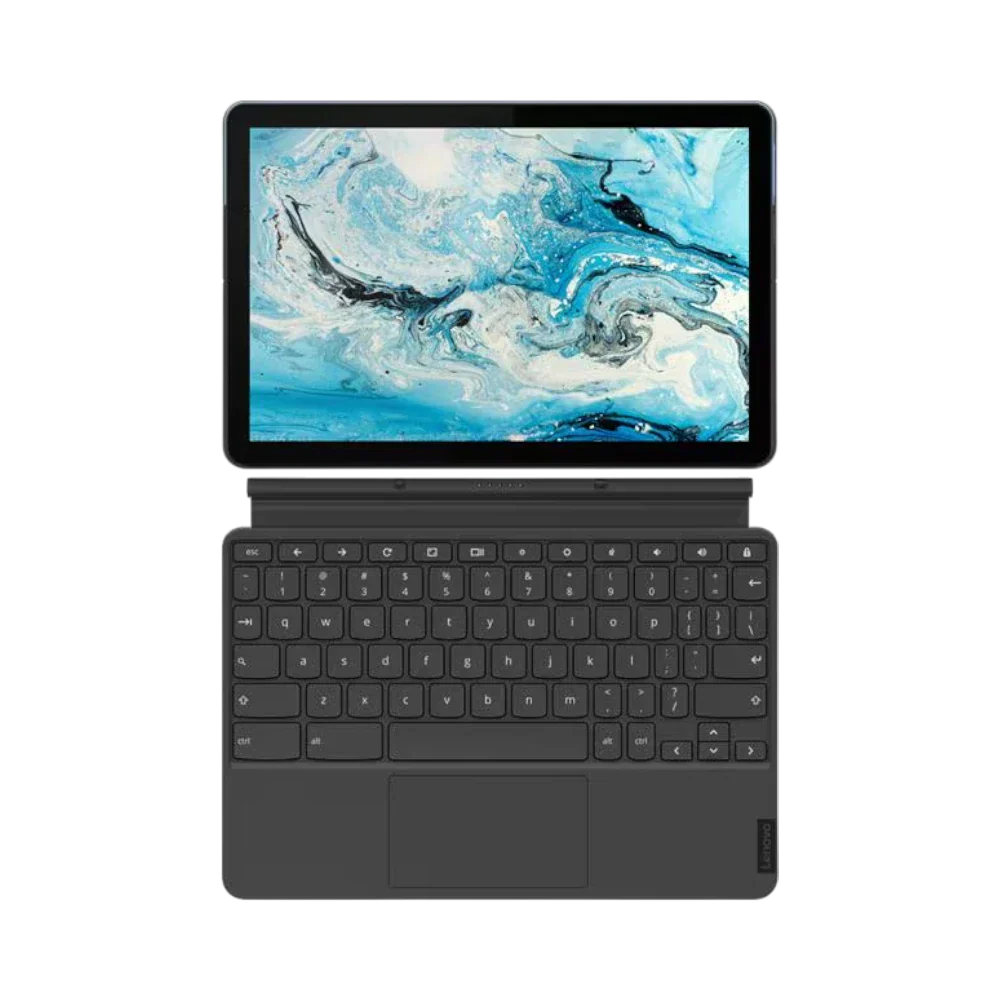 Lenovo IdeaPad Duet 10.1" Multi-Touch 2-in-1 Chromebook, MediaTek Helio P60T, 4GB RAM, 64GB eMMC (Ice Blue & Iron Gray)