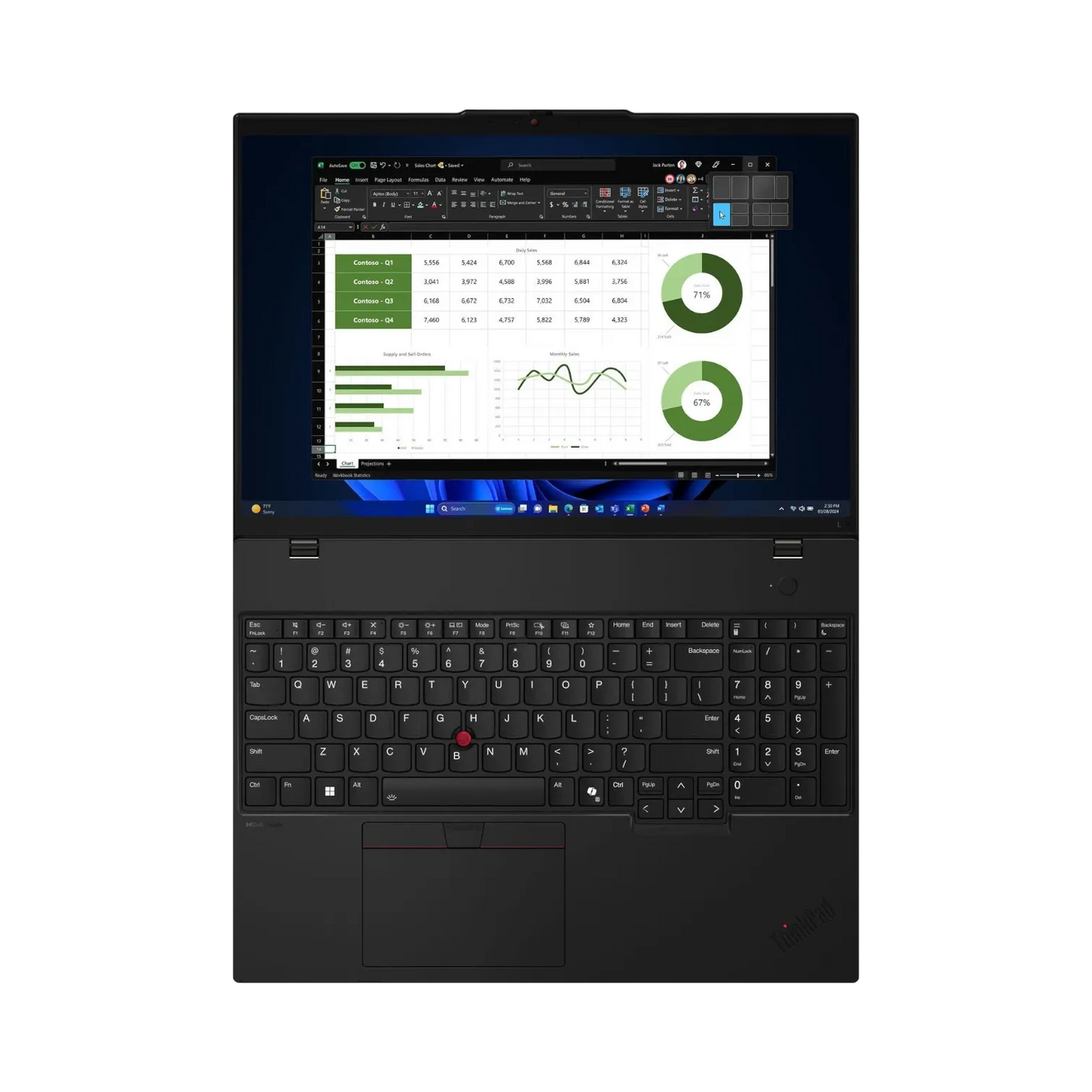 Lenovo ThinkPad L16 Gen 1 16" Multi-Touch Notebook, AMD Ryzen 7 PRO 7735U, 16GB DDR5 RAM, 512GB SSD