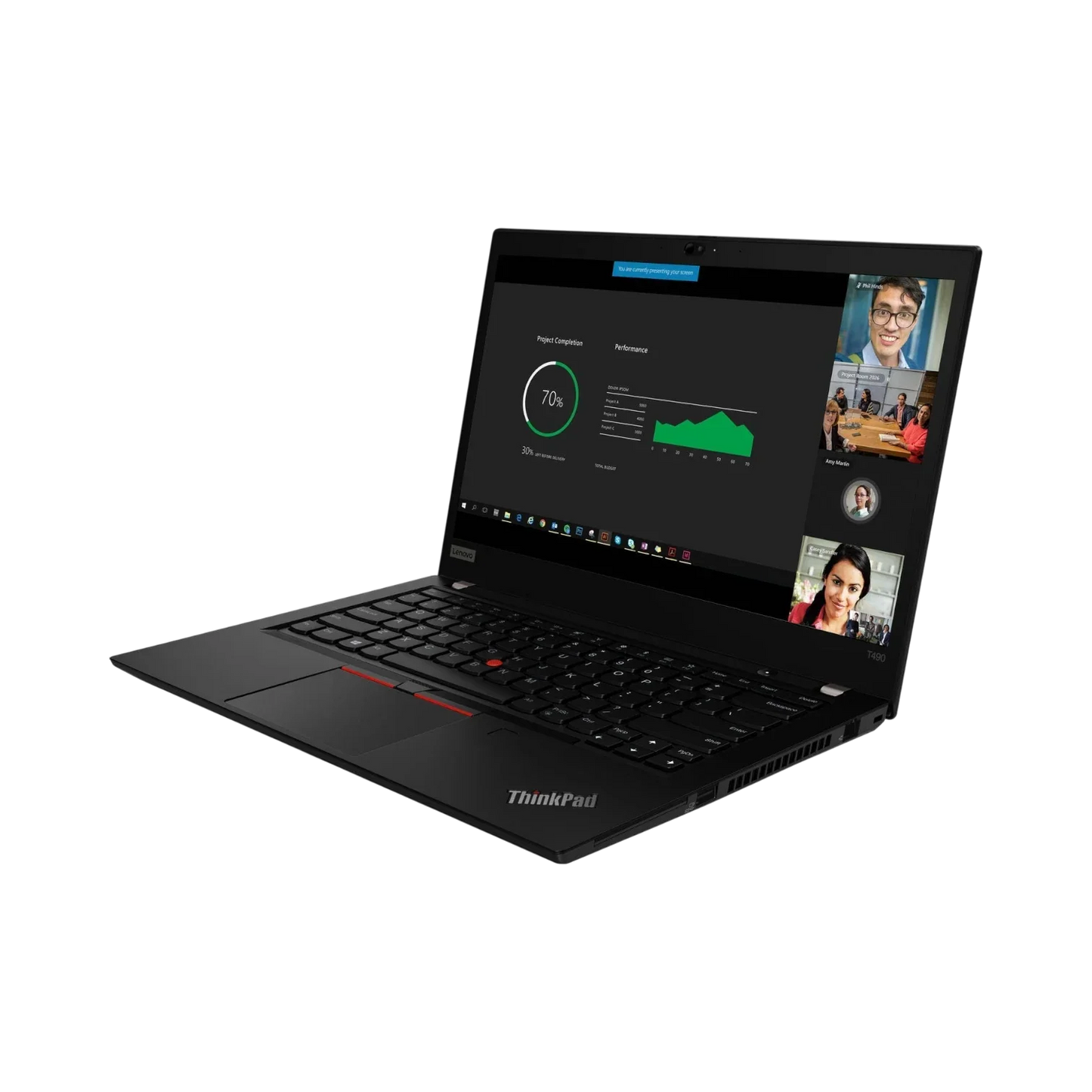 Lenovo ThinkPad T490 14" Laptop, Intel Core i5-8365U, 16GB DDR4 RAM, 512GB SSD (Black)