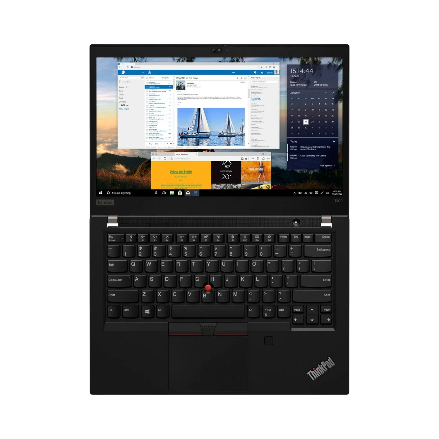Lenovo ThinkPad T490 14" Laptop, Intel Core i5-8365U, 16GB DDR4 RAM, 512GB SSD (Black)