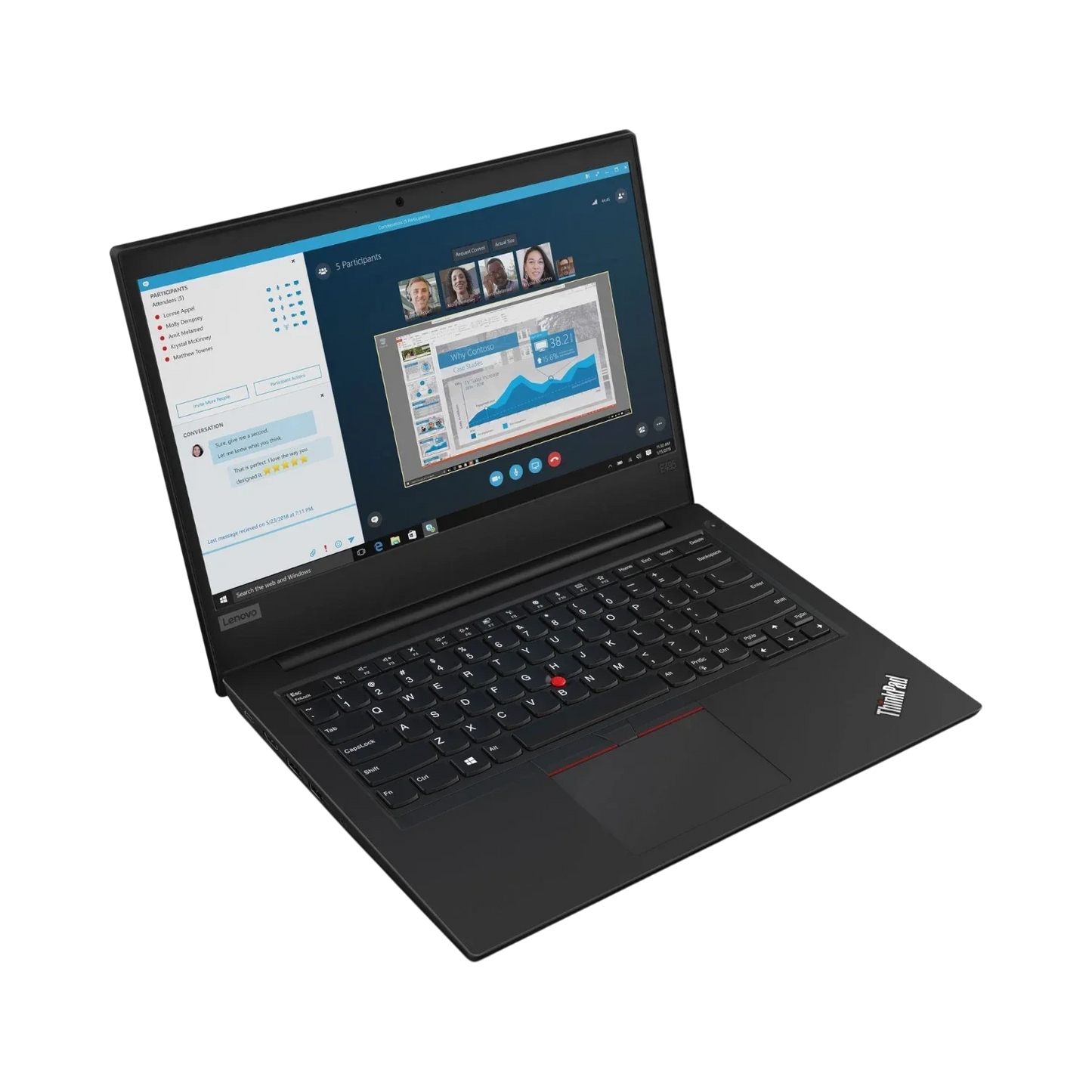 Lenovo ThinkPad E495 14" Laptop, AMD Ryzen 5 3500U, 8GB DDR4 RAM, 256GB SSD (Black)