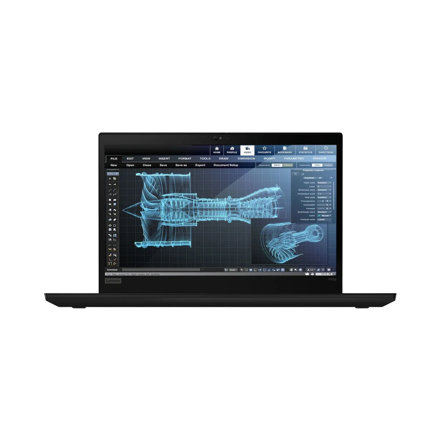 Lenovo ThinkPad P43s 14" Laptop, Intel Core i7-8665U, NVIDIA Quadro P520, 32GB DDR4 RAM, 512GB SSD