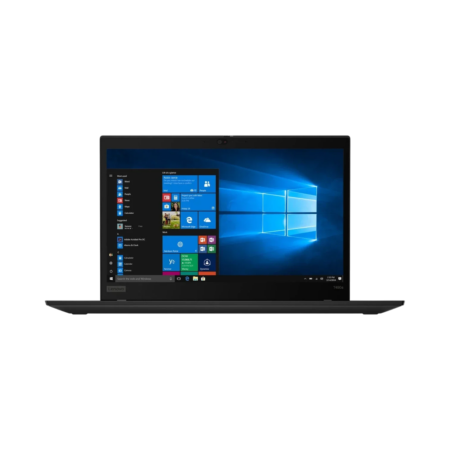Lenovo ThinkPad T490s 14" Laptop, Intel Core i5-8265U, 16GB DDR4 RAM, 512GB SSD (Black)