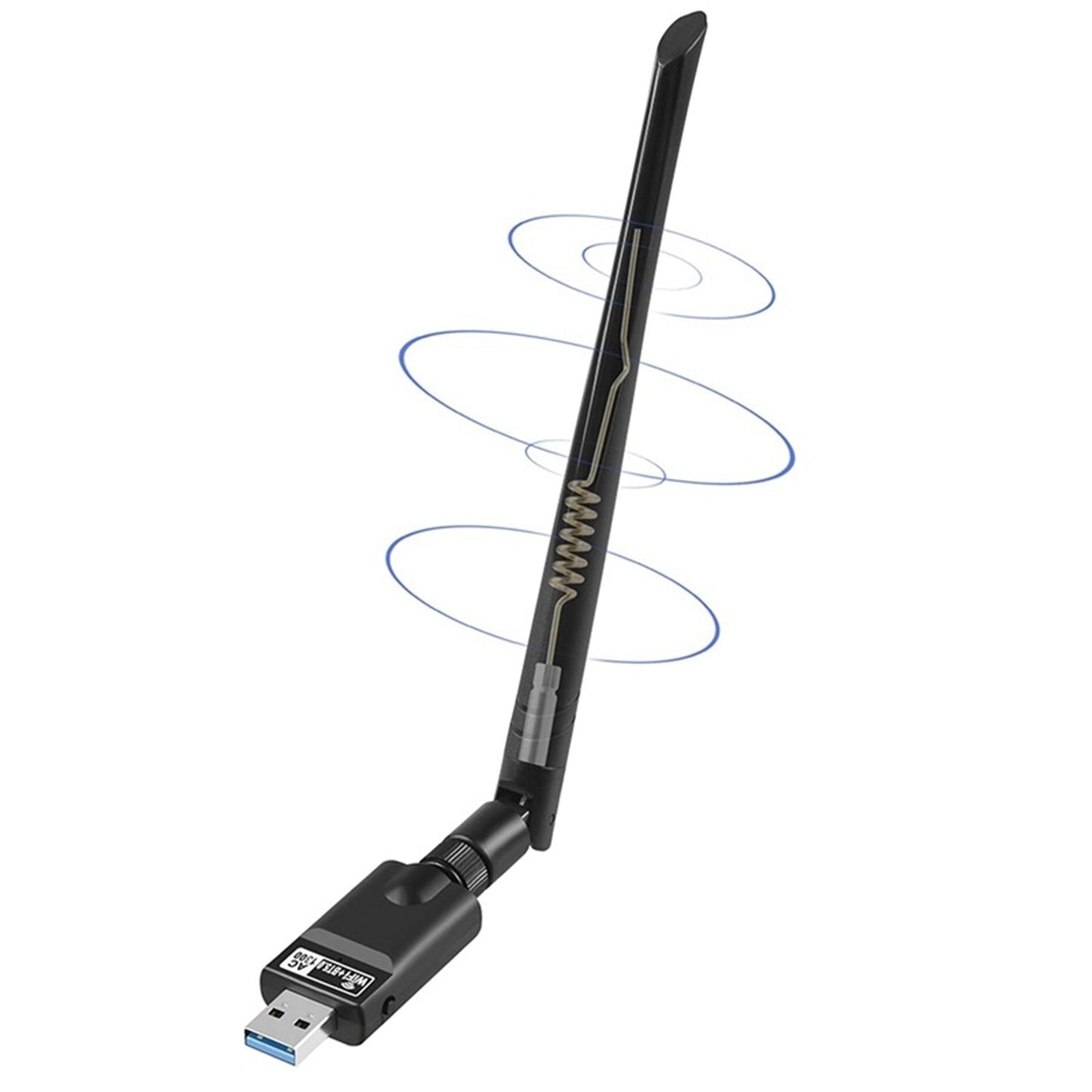 HAJAAN AC 1300Mbps Mini Wireless Wi-Fi Adapter | Dual Band 2.4GHz/5GHz | Bluetooth 5.0 | High-Gain 5dBi Antenna - Suitable for Desktop PC, Laptops