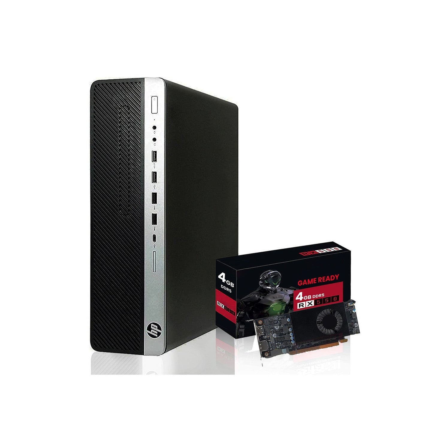 HP ProDesk SFF Desktop Computer with NVIDIA GeForce GT 1030 - AMD Radeon RX550 4GB | Intel Core i5-6500 Processor 3.20 GHz |8GB - 32GB DDR4 RAM| 256GB - 1TB SSD| Windows 10 Pro WIFI with Keyboard & Mouse, HDMI - Refurbished