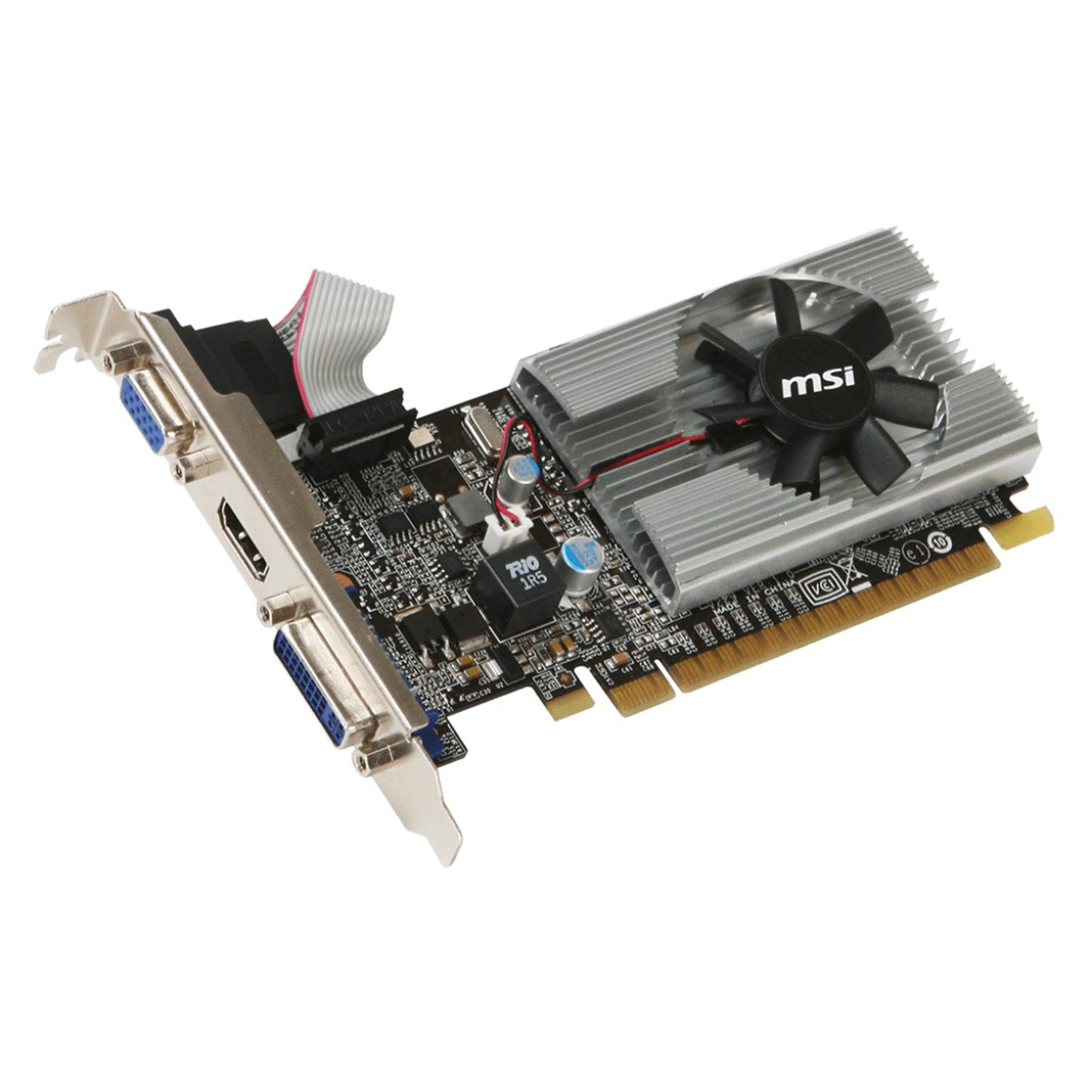 MSI NVIDIA GeForce 210 Graphics Card / Single-Fan 1GB DDR3 / PCIe 2.0 Video Card / HDCP Support, HDMI, DVI, VGA (N210-MD1G/D3)