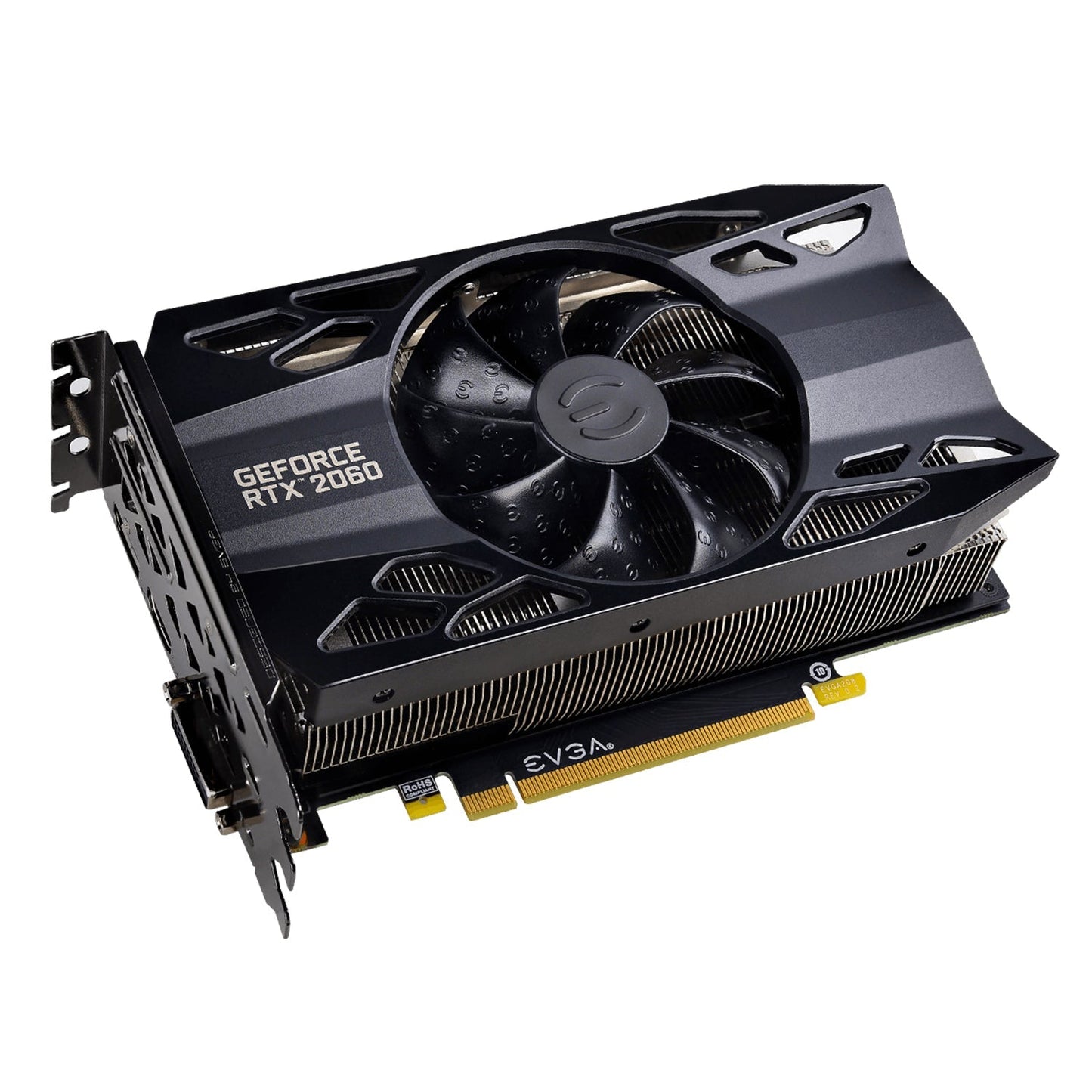 EVGA GeForce RTX 2060 Graphics card - 6GB GDDR6, PCIe 3.0 Video card, 1710 MHz Boost clock, Display port, HDMI, DVI-D (06G-P4-2062-KR)